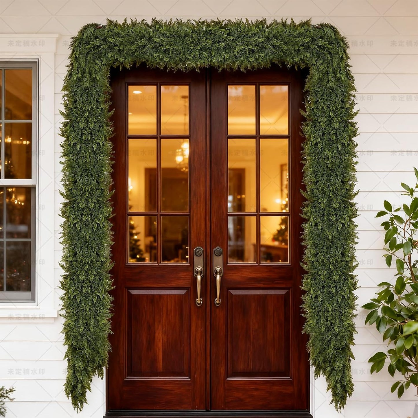 Artificial Cedar Garland - 9FT Realistic Green Faux Pine for Holiday Decor