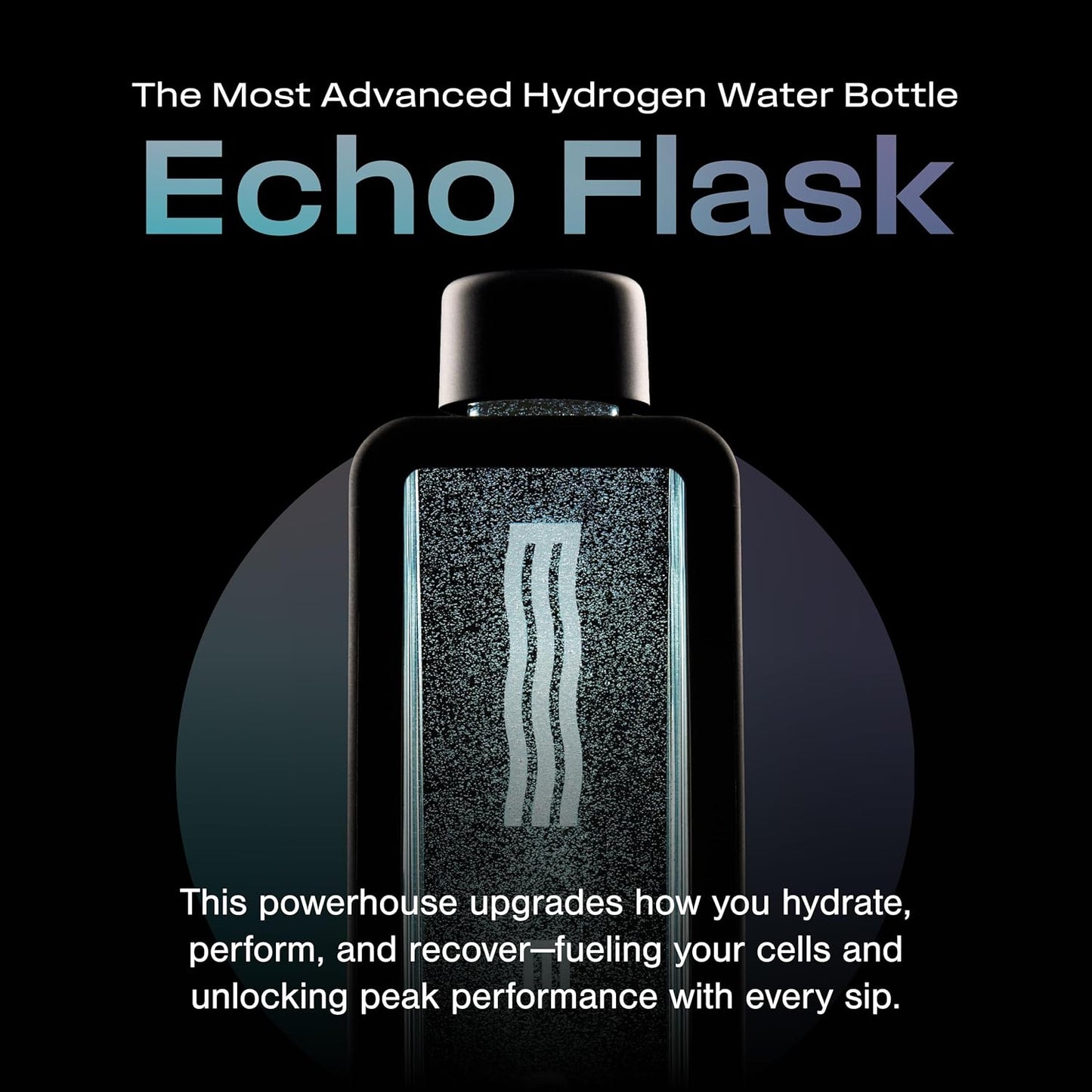 Echo Flask Hydrogen Water Bottle - Active Hydration Solution with Water Intake Tracking & LCD Touch Screen - Compact & Convenient - Transparent Hydrogen Flask - 12 Oz