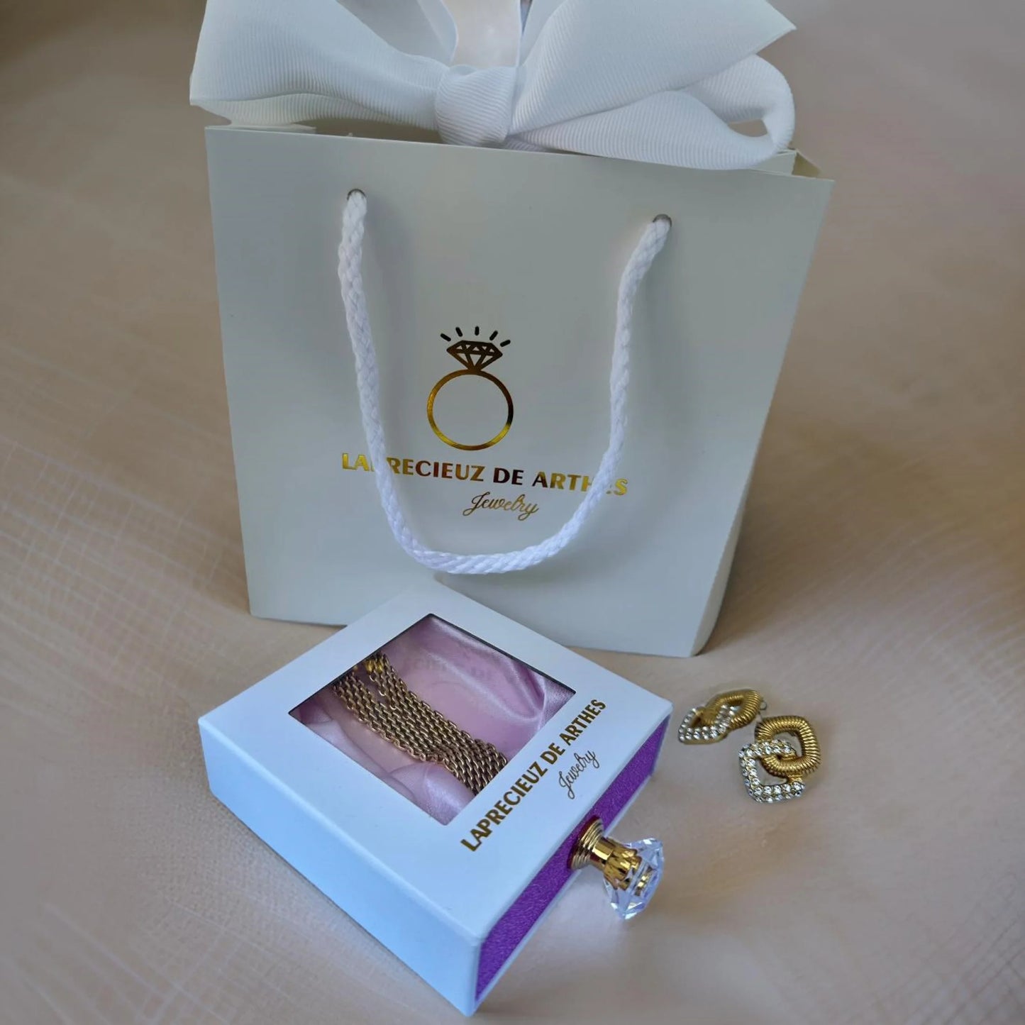 JEWELRY 18K Yellow Gold-Plated Layered Necklace for Women – Link Chain with 3 Butterfly Charms & Snake Chain, 16", Tarnish-Resistant