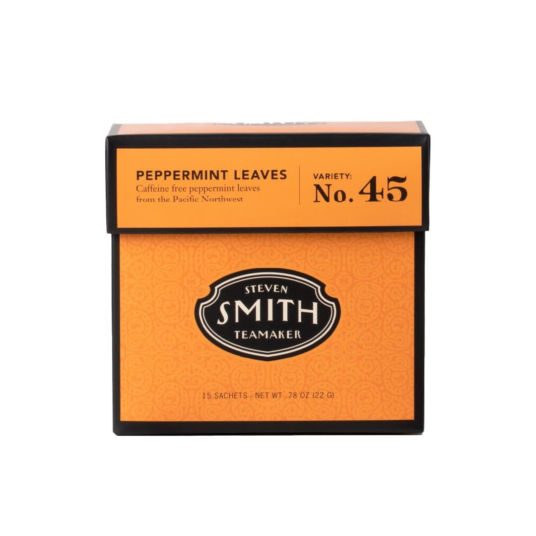 15 Count Caffeine Free Peppermint Herbal Tea Bags Delicious Mint Chocolate Fl...