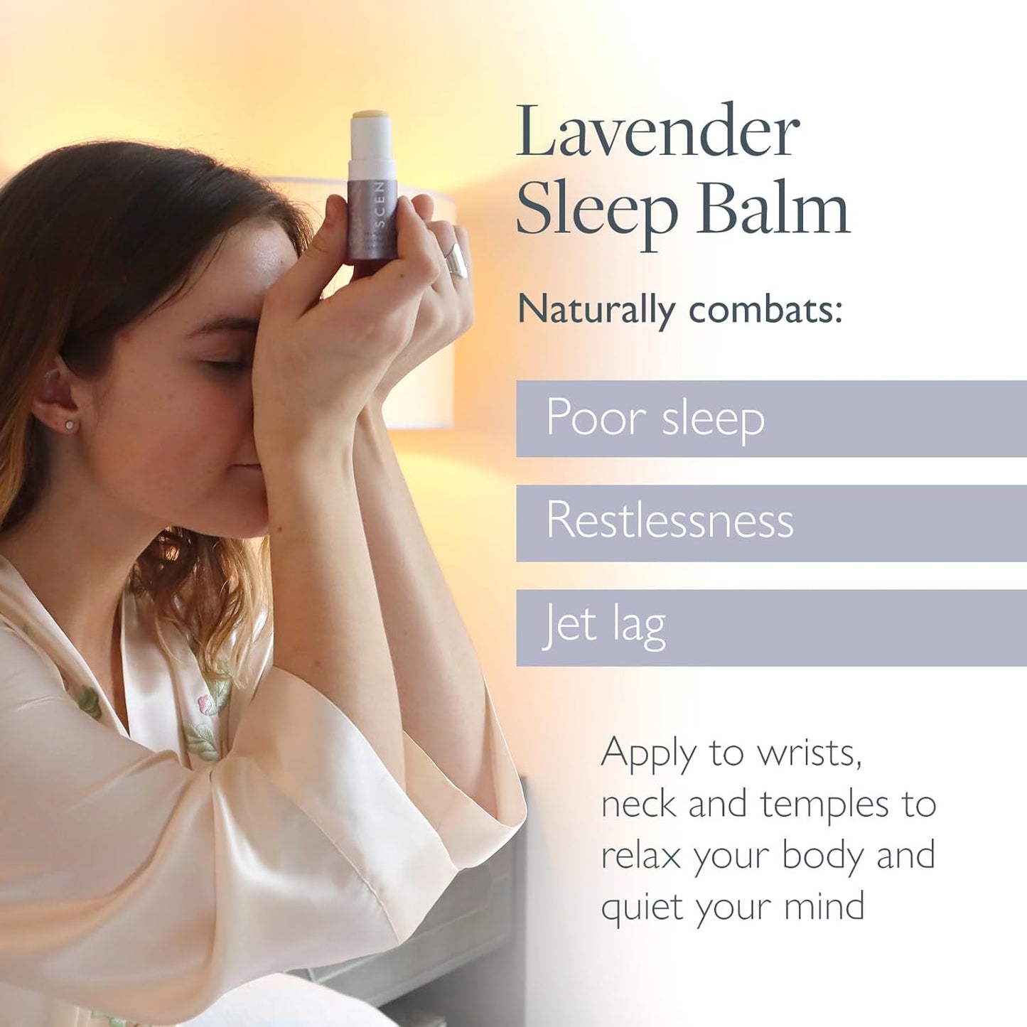 Sleep Well Balm – Aromatherapy Sleepstick with Lavender & Chamomile – Natural Sleep Aid Essential Oil Roll on – Relaxation Gifts for Women to Help Sleeping
