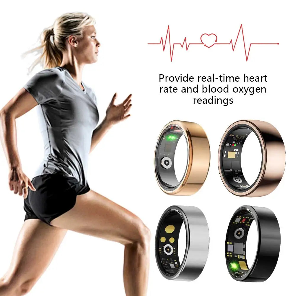 2025 New for Ios Android Ring Heart Rate Blood Oxygen Monitoring Rings Multi Sport Modes IP68 Waterproof Smart Ring Men Women