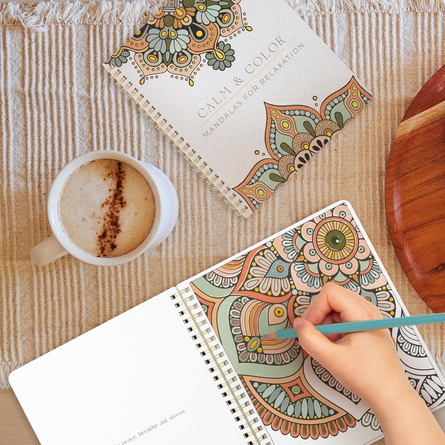 Beautiful Adult Coloring Book Set of 2 for Relaxation - Mandala Coloring Books W