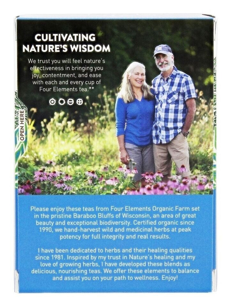 Four Elements Herbals Organic Herbal Tea minus Sinus, 16 Tea Bags Spearmint