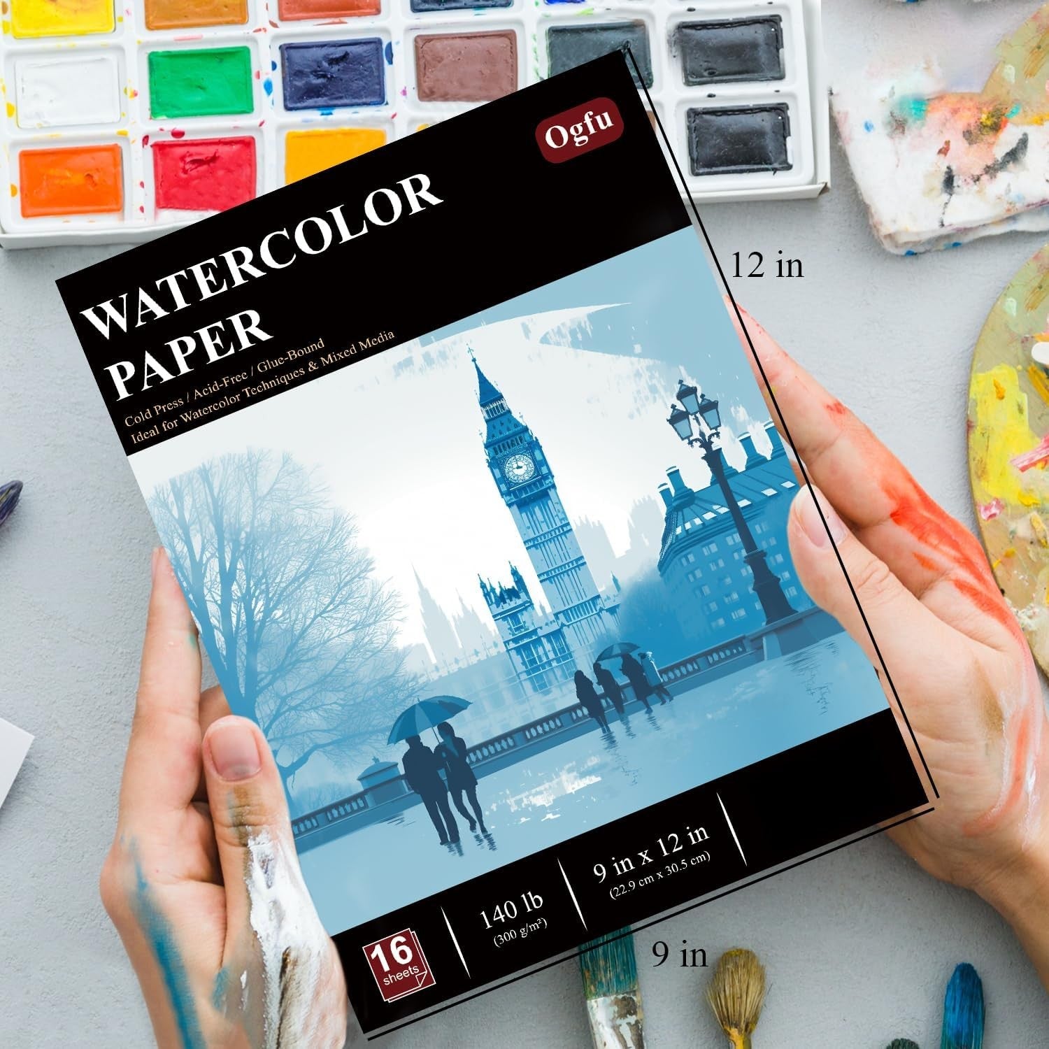 Watercolor Paper Pad, 9"X12&Quo