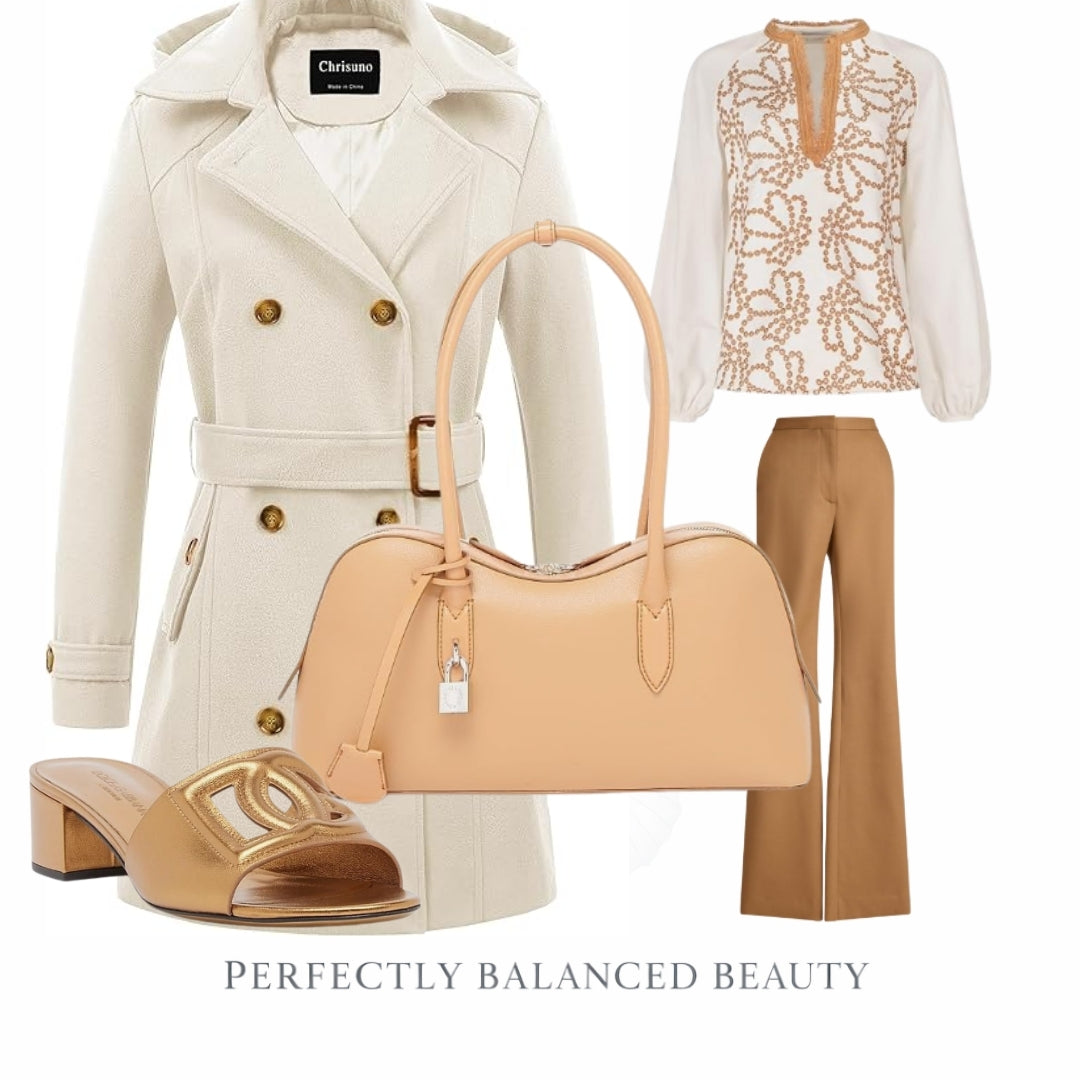 Shop This Look | City Neutral Capsule – Cream Trench with Beaded Blouse