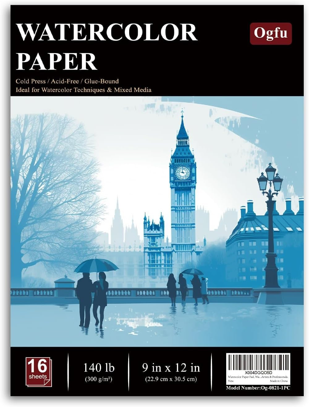 Watercolor Paper Pad, 9"X12&Quo