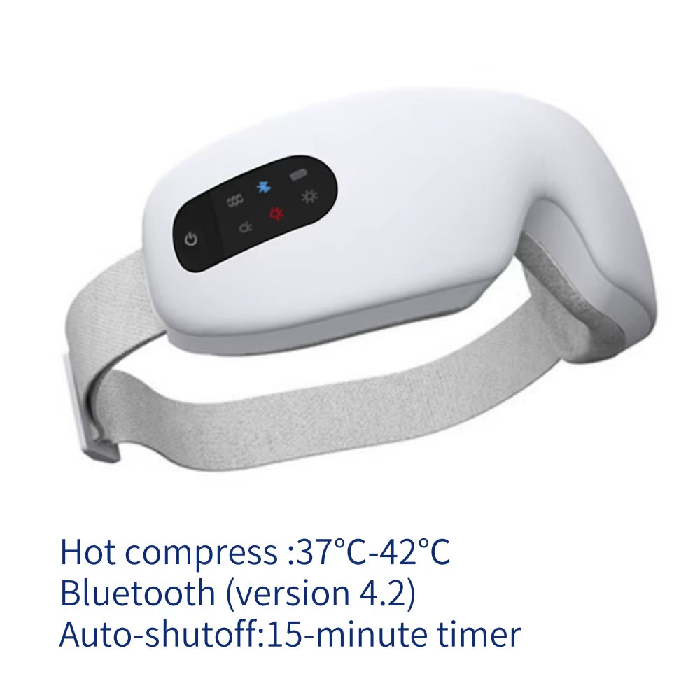 Vibration Eye Massager Bluetooth Music Smart Eye Mask Hot Compress Air Bag Eye Massager Eye Strain Relief Home Eye Care Device
