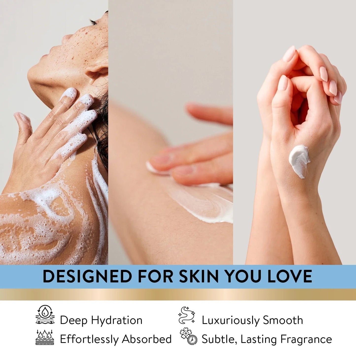 Christmas Day Gift Baskets for Women, Fresh Ocean Bath Body Care Sets for Her, 8 Pcs