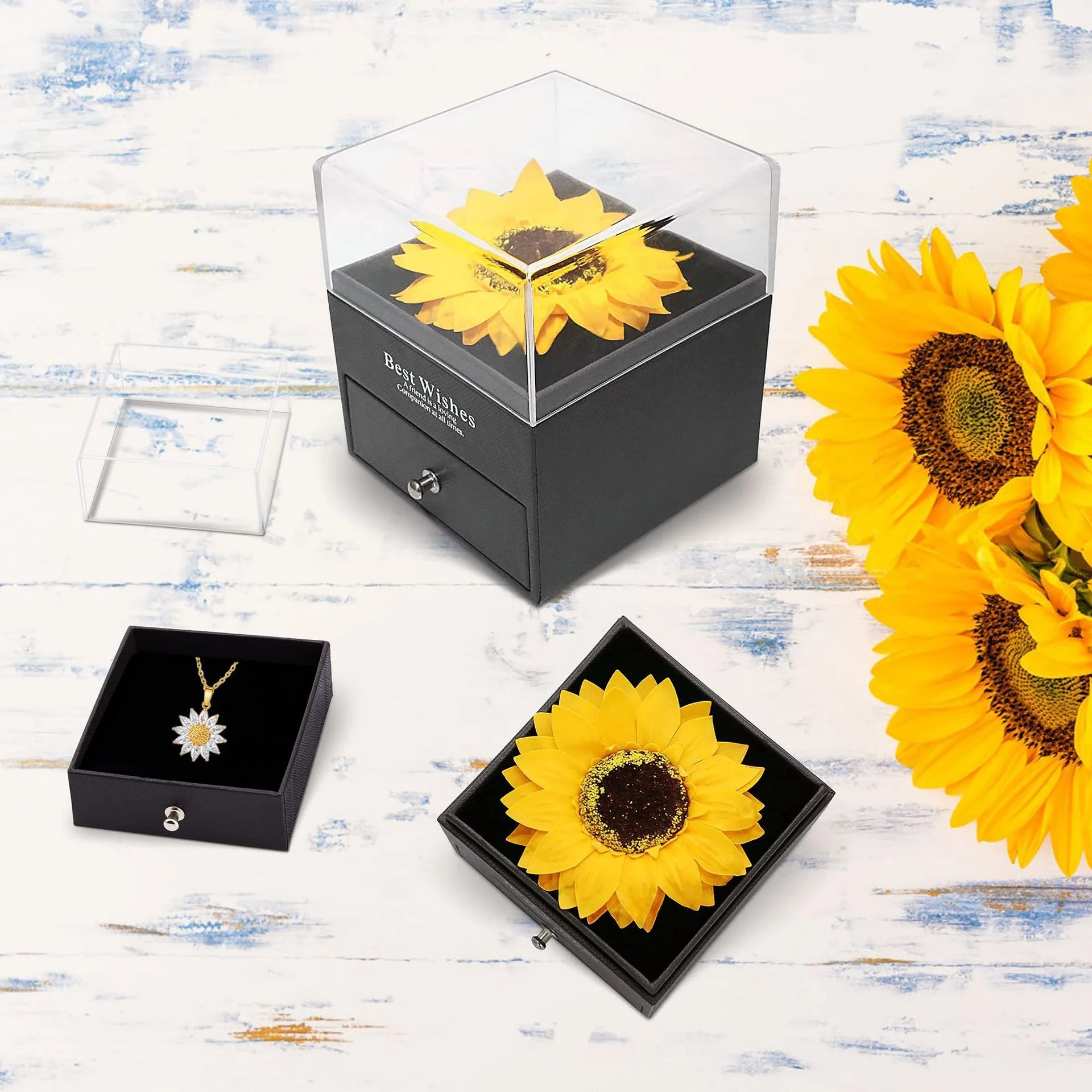 Sunflower Promise Necklace-Gift Box Included