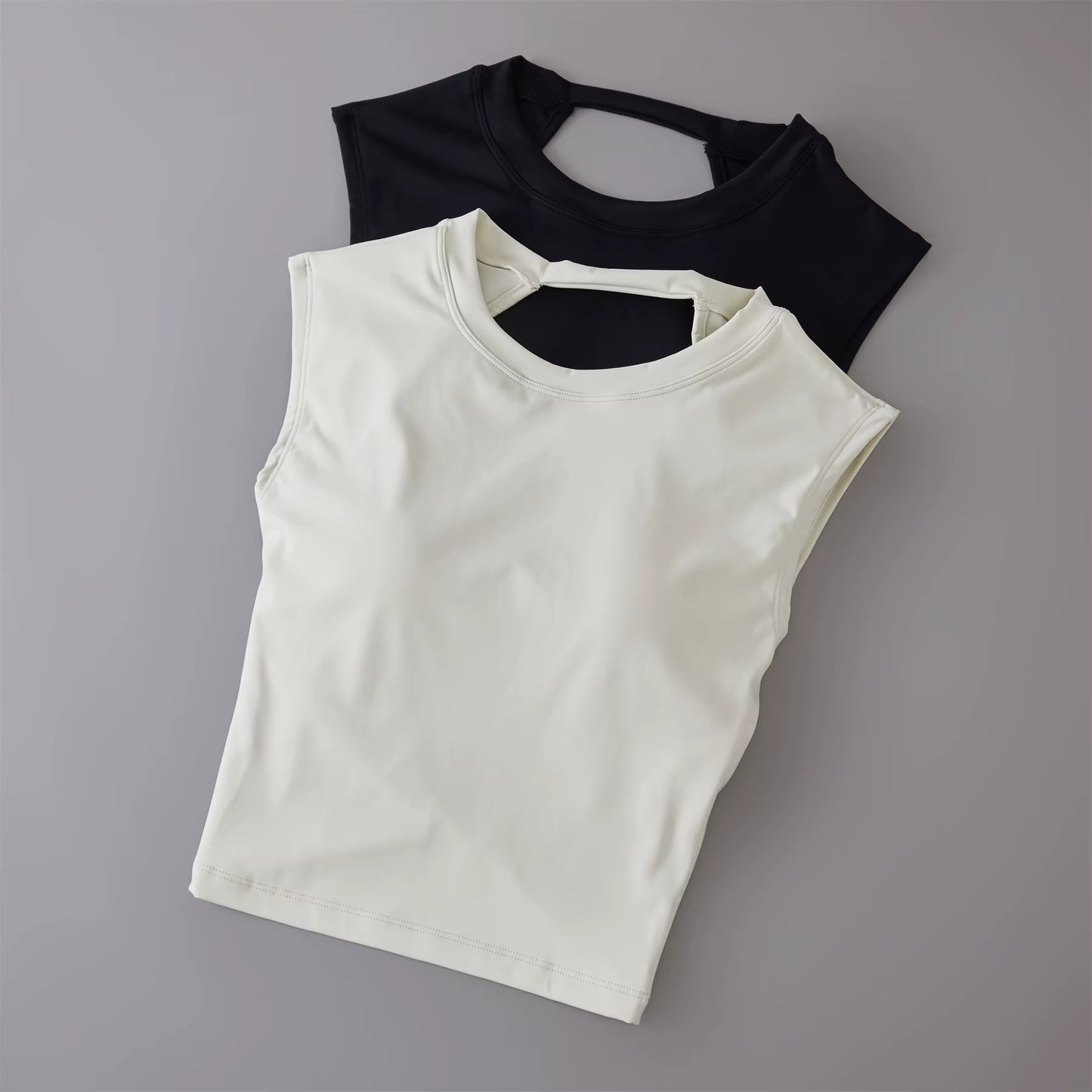 Yoga Short Sleeved Women'S Fixed Chest Pad Sexy Backless Short Sports T-Shirt Sexy Yoga Tops Waist Slimming Fitness Vest