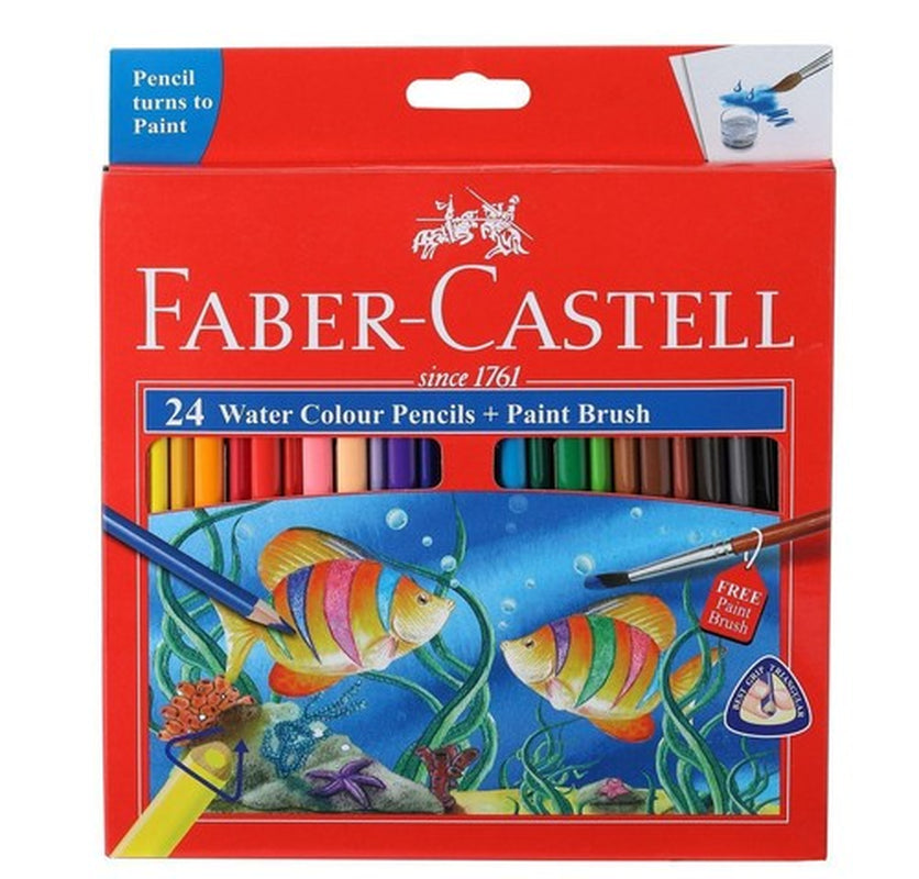 Faber Castell Watercolor Pencils Pack of 24 Premium Quality Art Supplies