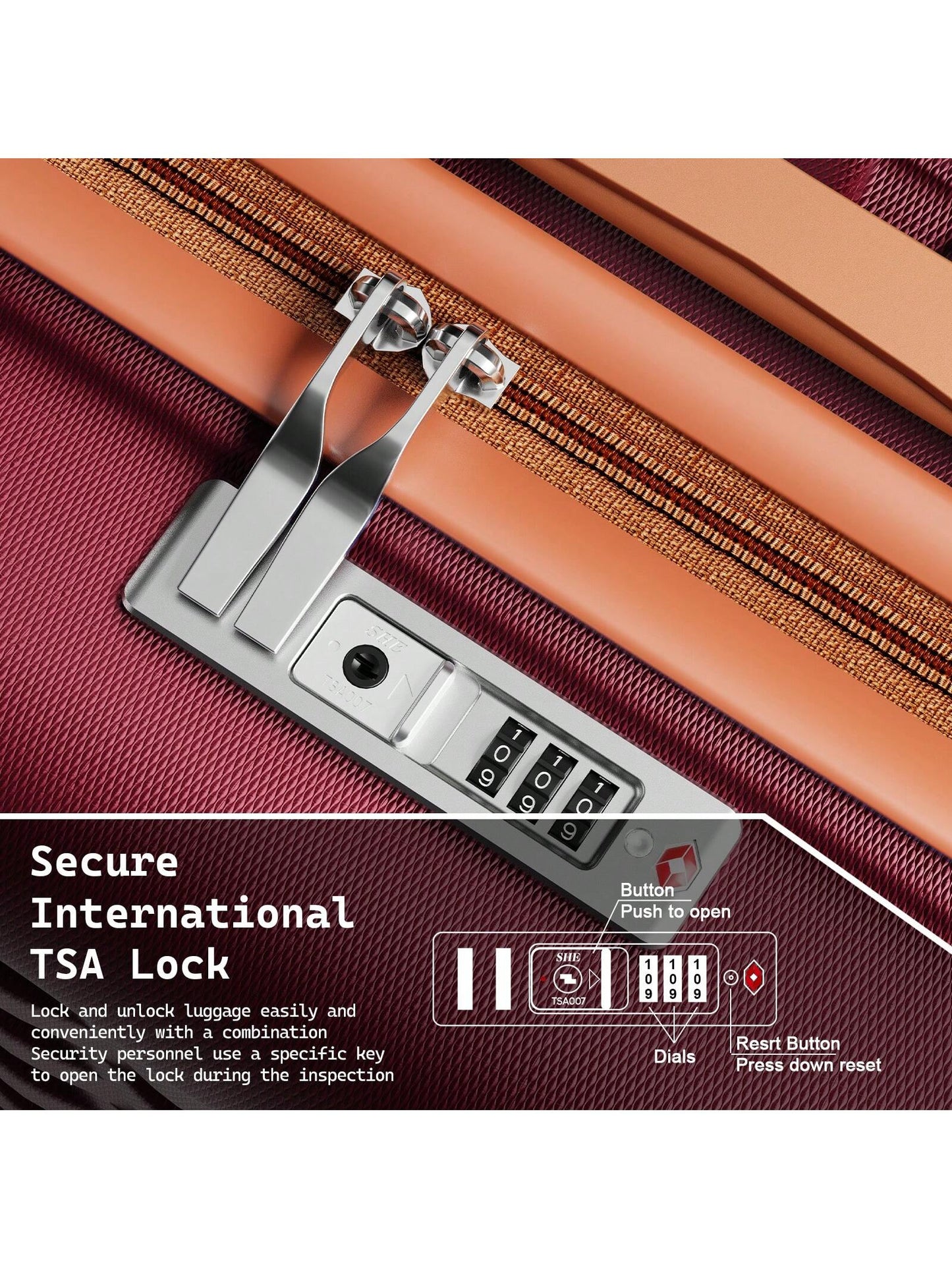 Joyway Melalenia Luggage Sets 7 Piece Suitcase Set, Hard Shell Carry on Luggage Travel Suitcases with Spinner Wheels and TSA Lock, Lightweight Luggage Set for Women