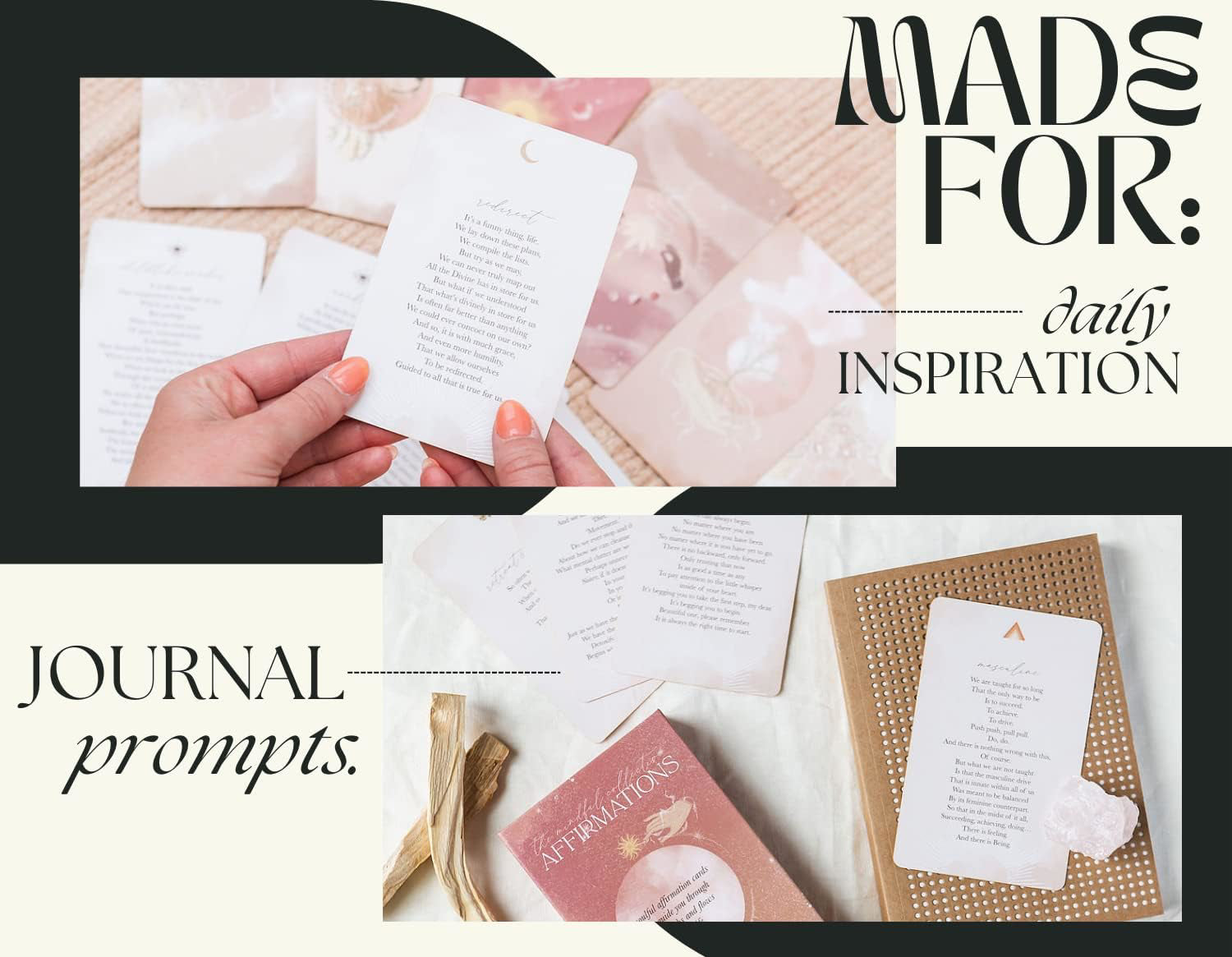 AFFIRMATION CARDS for WOMEN - 36 Positive Affirmations Cards. Self Care Oracle C