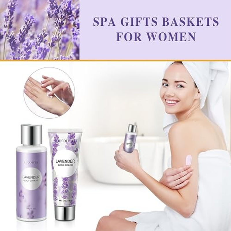Gifts for Women Spa Lavender Bath Gifts Baskets for Women Mothers Day Gifts
