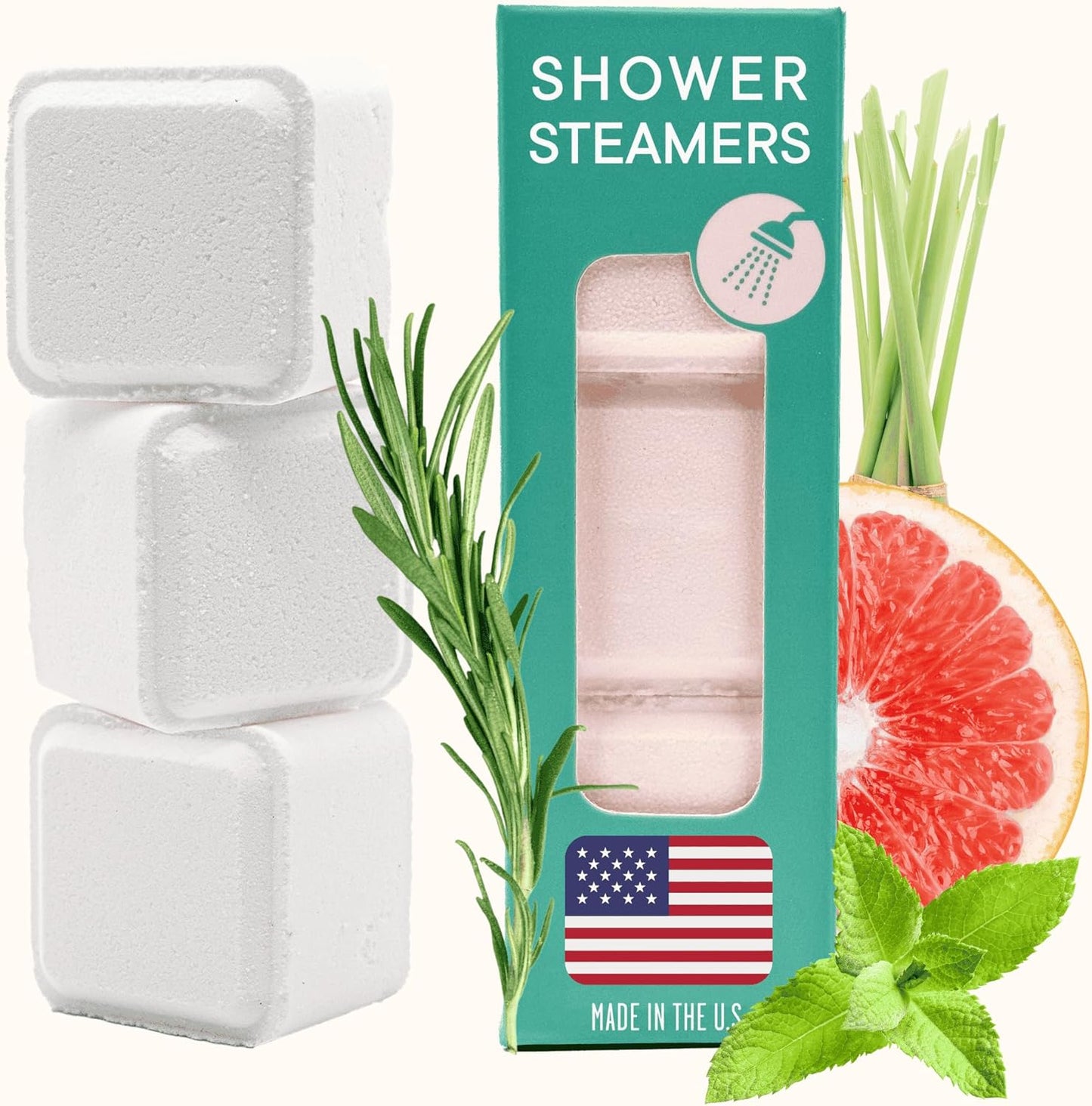 Stress Relief Steamer - Aromatherapy with Pink Grapefruit, Peppermint, Lemongrass and Rosemary - Calming and Relaxing for Anxiety Relief, Spa Aromatherapy Hot Tub - Must-Haves for Women and Men