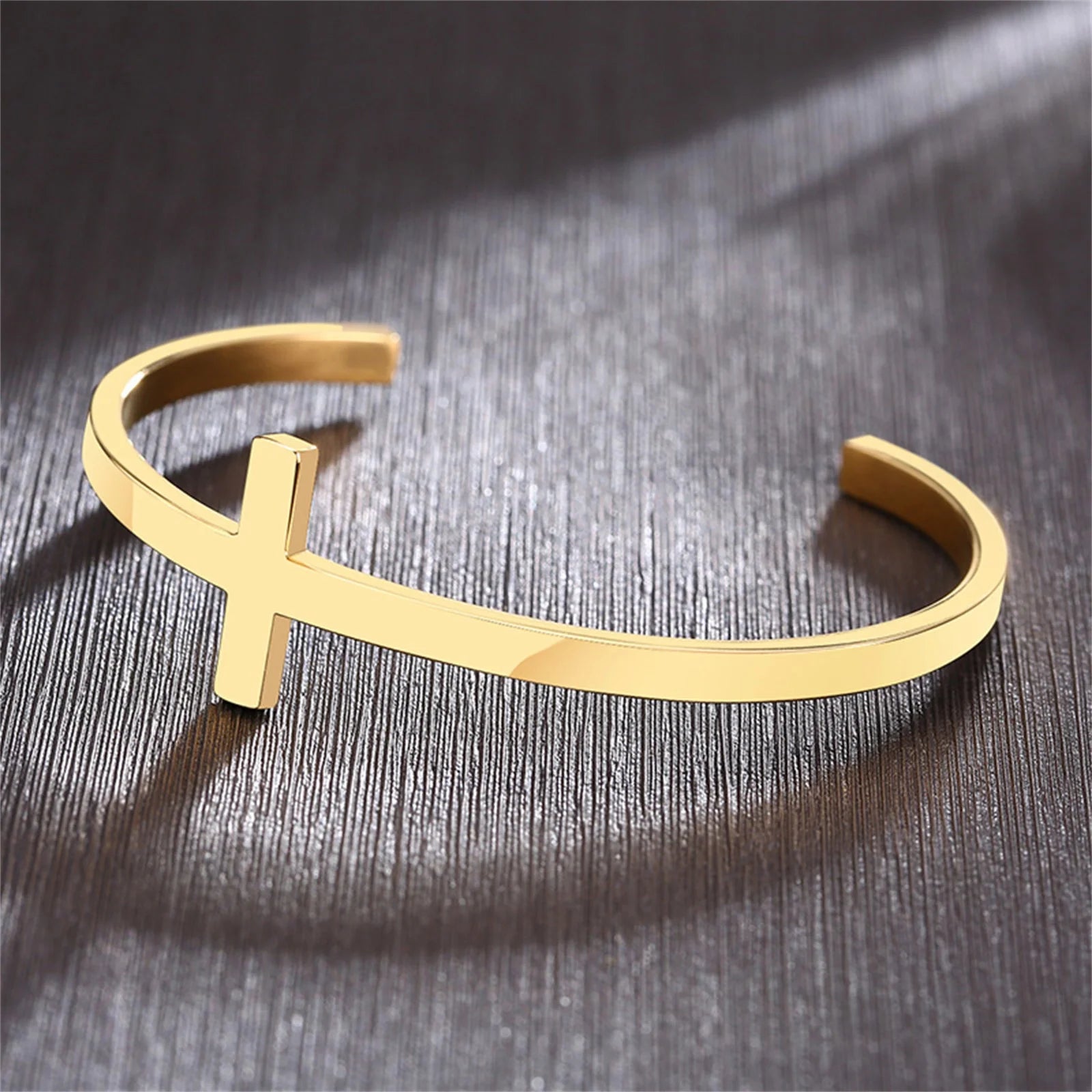 Religious Cross Bracelets, Stainless Steel Sideways Cross Bracelet for Women, Confirmation Baptism Gifts, Christmas Gifts