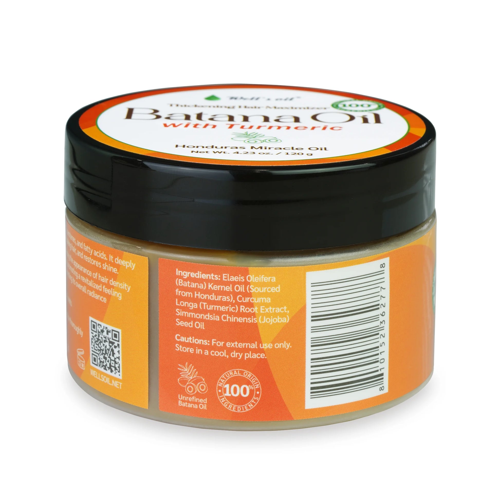 Batana Oil with Turmeric Extract – 100% Natural & Unrefined | Dr. Sebi Approved | Sourced from Honduras (4.23 Oz. / 119 G)