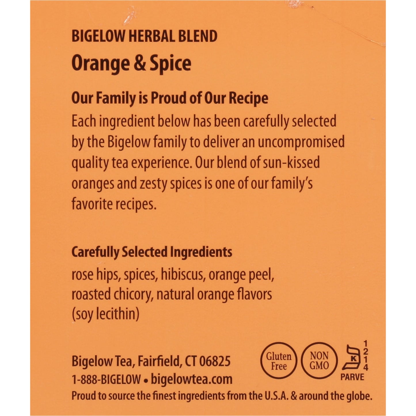 Bigelow Orange & Spice, Herbal Tea, Tea Bags, 20 Ct