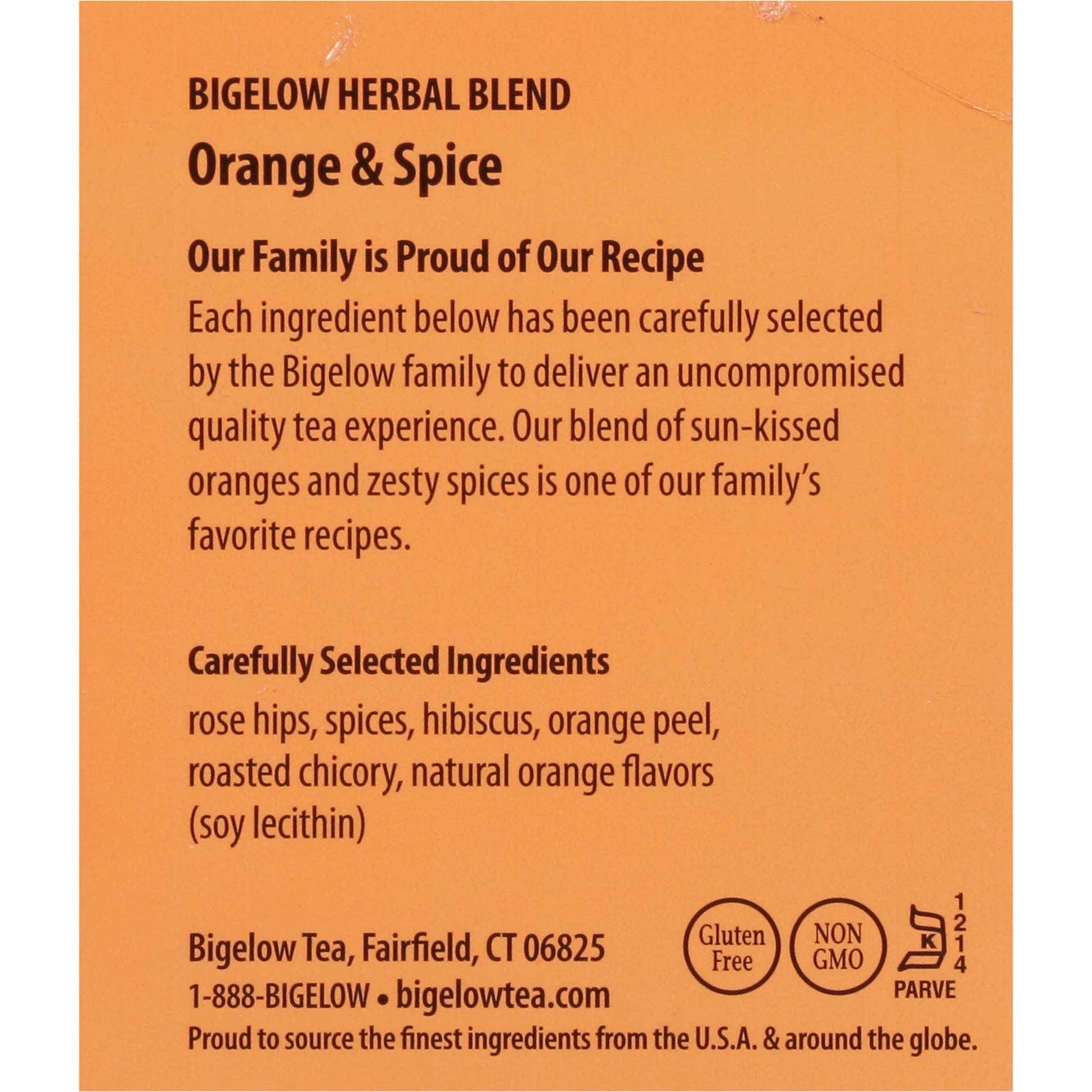 Bigelow Orange & Spice, Herbal Tea, Tea Bags, 20 Ct