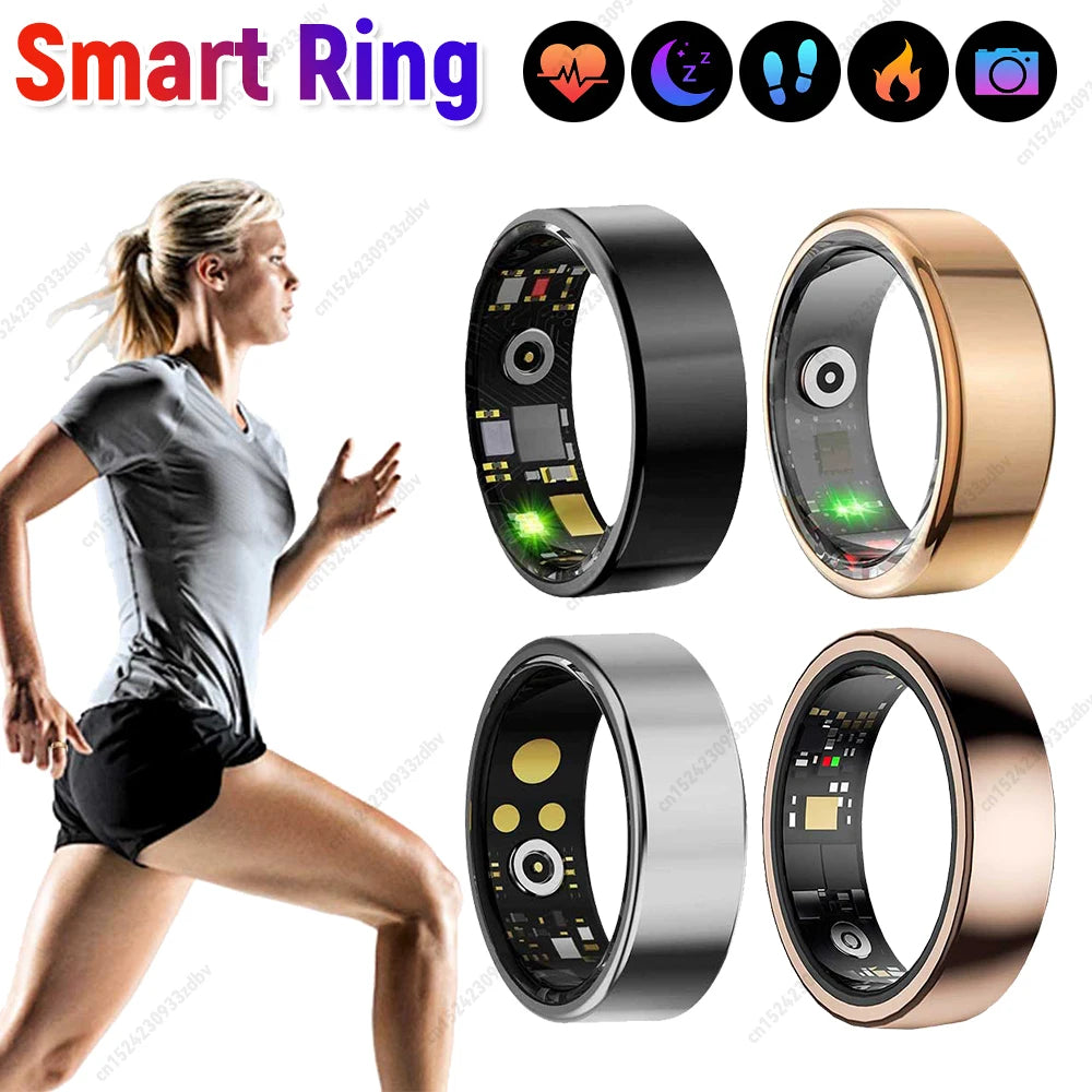 2025 New for Ios Android Ring Heart Rate Blood Oxygen Monitoring Rings Multi Sport Modes IP68 Waterproof Smart Ring Men Women