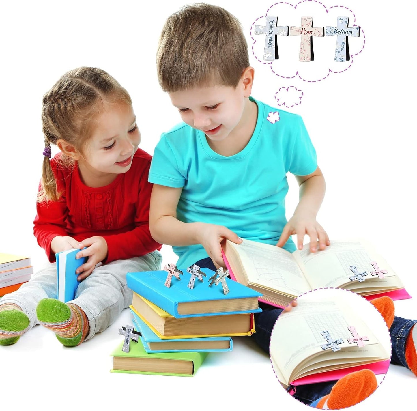 48 Pcs Cross Christian Bookmarks Magnetic Bible Verse Bookmarks Christian Gift R