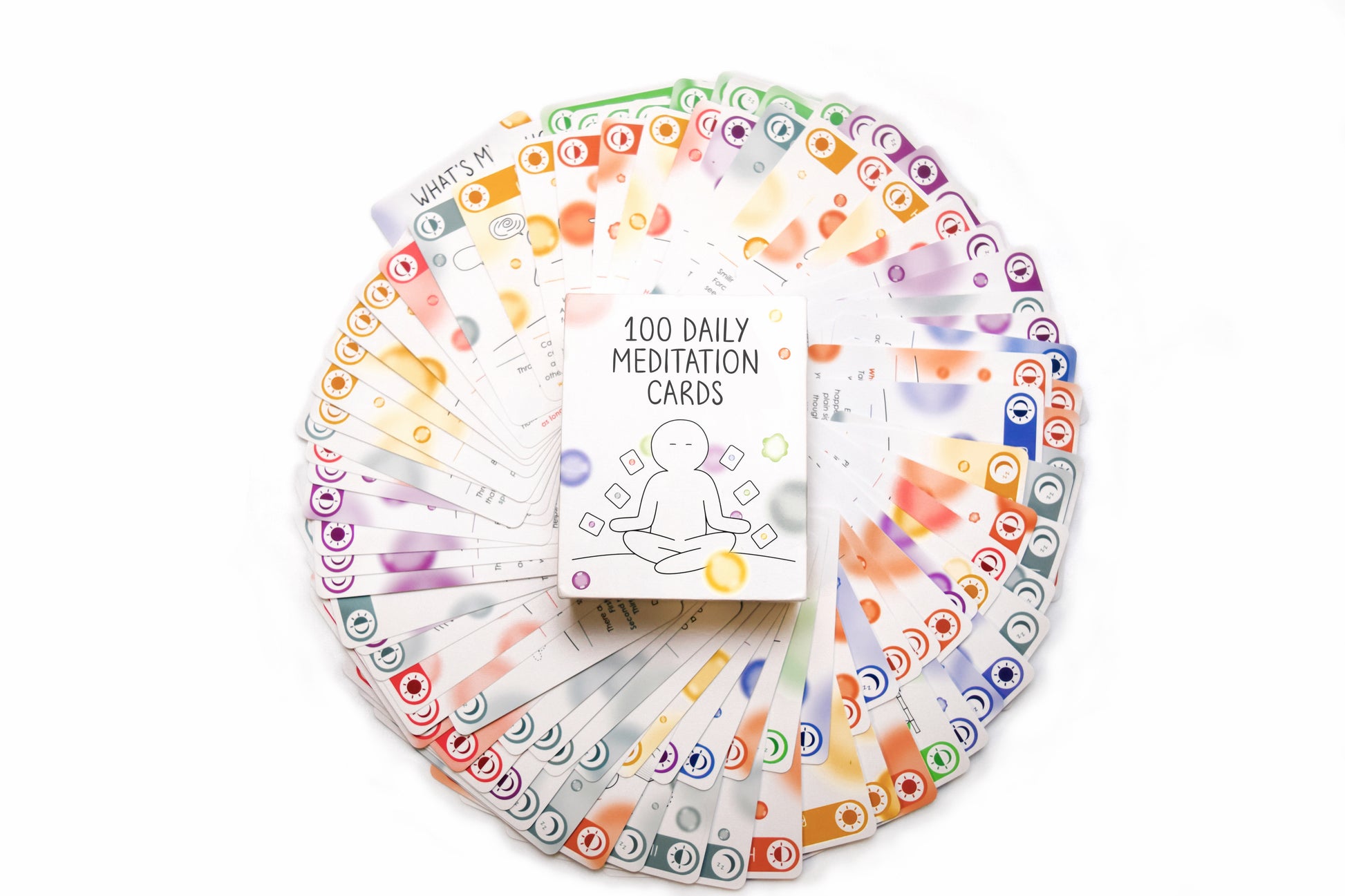 100 Meditation Cards | Positive Affirmations | Anxiety & Stress Relief | Mindful Gift Teens & Adults