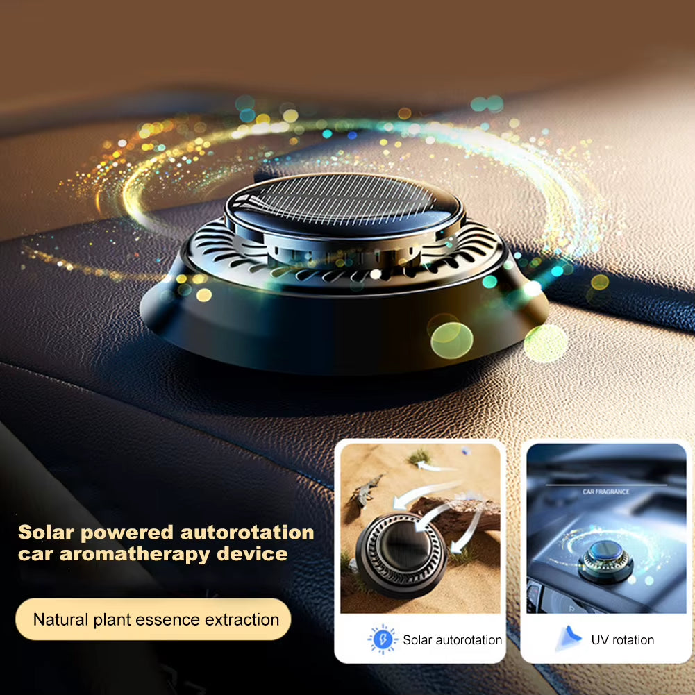 Solar Creative Perfume Ornament Long Lasting Rotating Car Aromatherapy Car Fragrance Diffuser Deodorizing Automobiles Parts