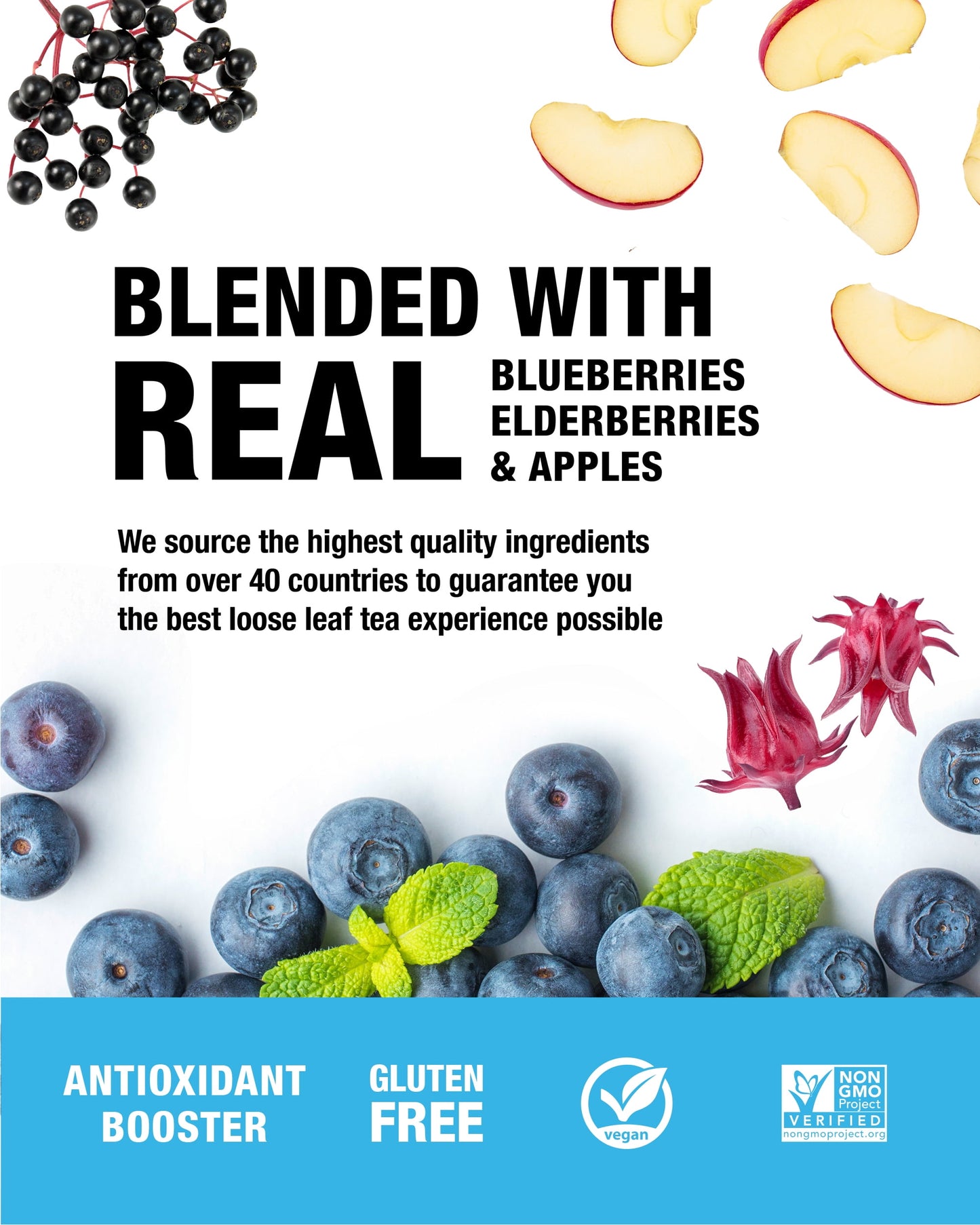 - Blueberry Wild Child, Eternity Loose Leaf Fruit Tea, Caffeine Free, Gmo-Free, 5.5Oz Canister