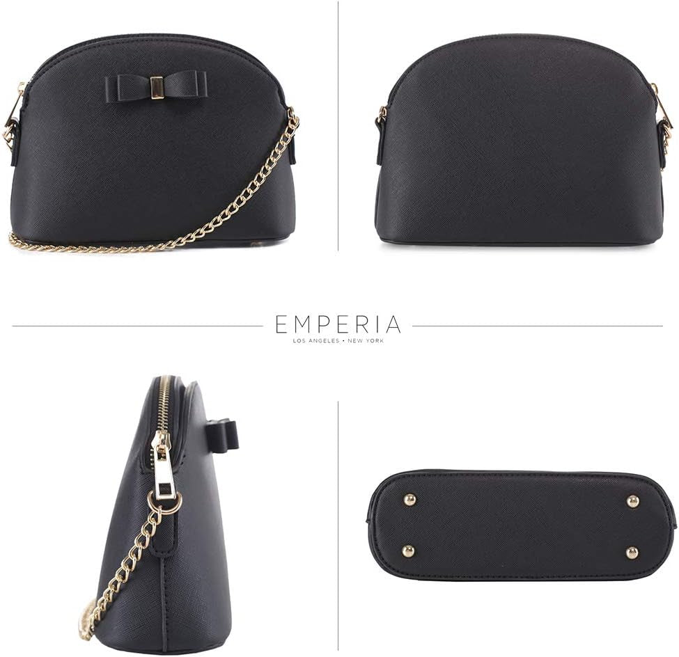 Small Cute Faux Leather Dome Series Crossbody Bags Shoulder Bag Purse Handbags for Women