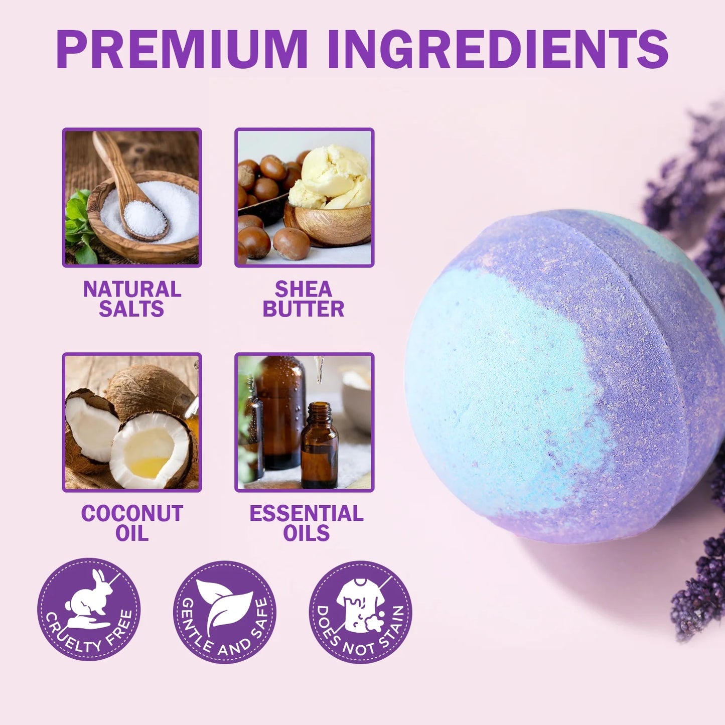 Bath Bombs Gift Set for Women - 12 Pcs Handmade Bubble Bombs, 12 X 3.12Oz Relaxing Fizzies Shower Birthday Holiday Mothers Day Gifts for Her