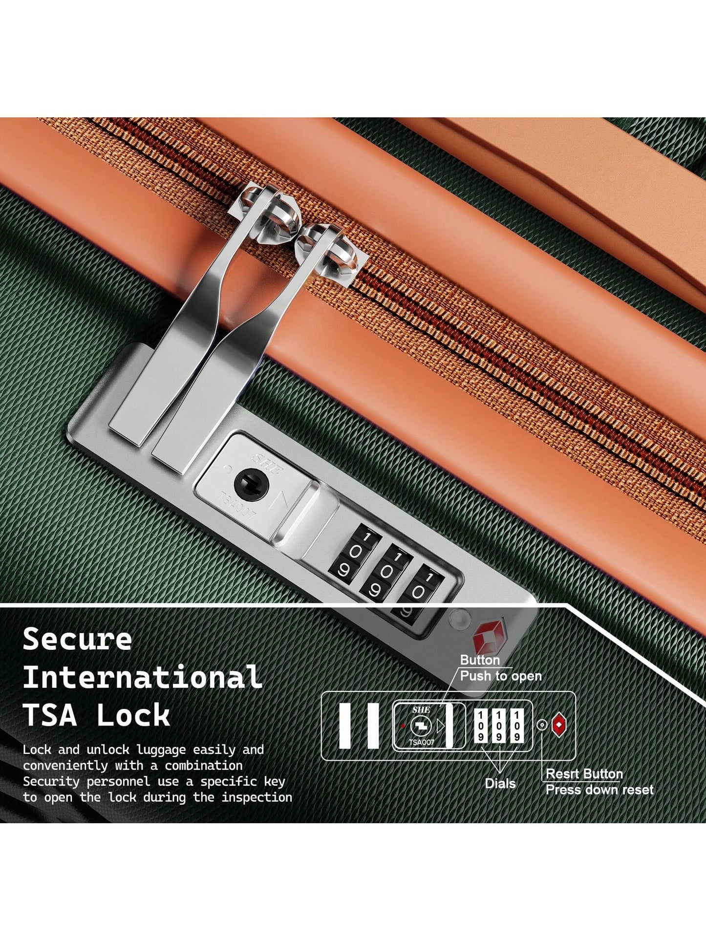 Joyway Melalenia Luggage Sets 7 Piece Suitcase Set, Hard Shell Carry on Luggage Travel Suitcases with Spinner Wheels and TSA Lock, Lightweight Luggage Set for Women School Cruise Essentials for Dorm Room Dorm Essentials for College for Schoolsuit Case Durable