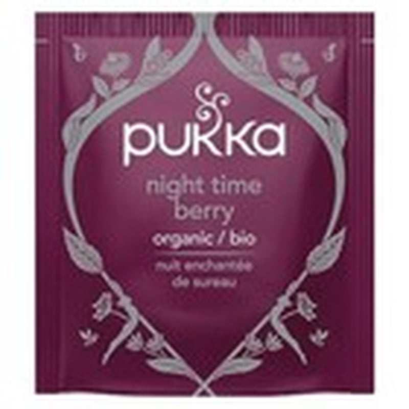 Pukka Night Time Berry Herbal Tea 4 Pack Organic Wellness 20 Bags Each