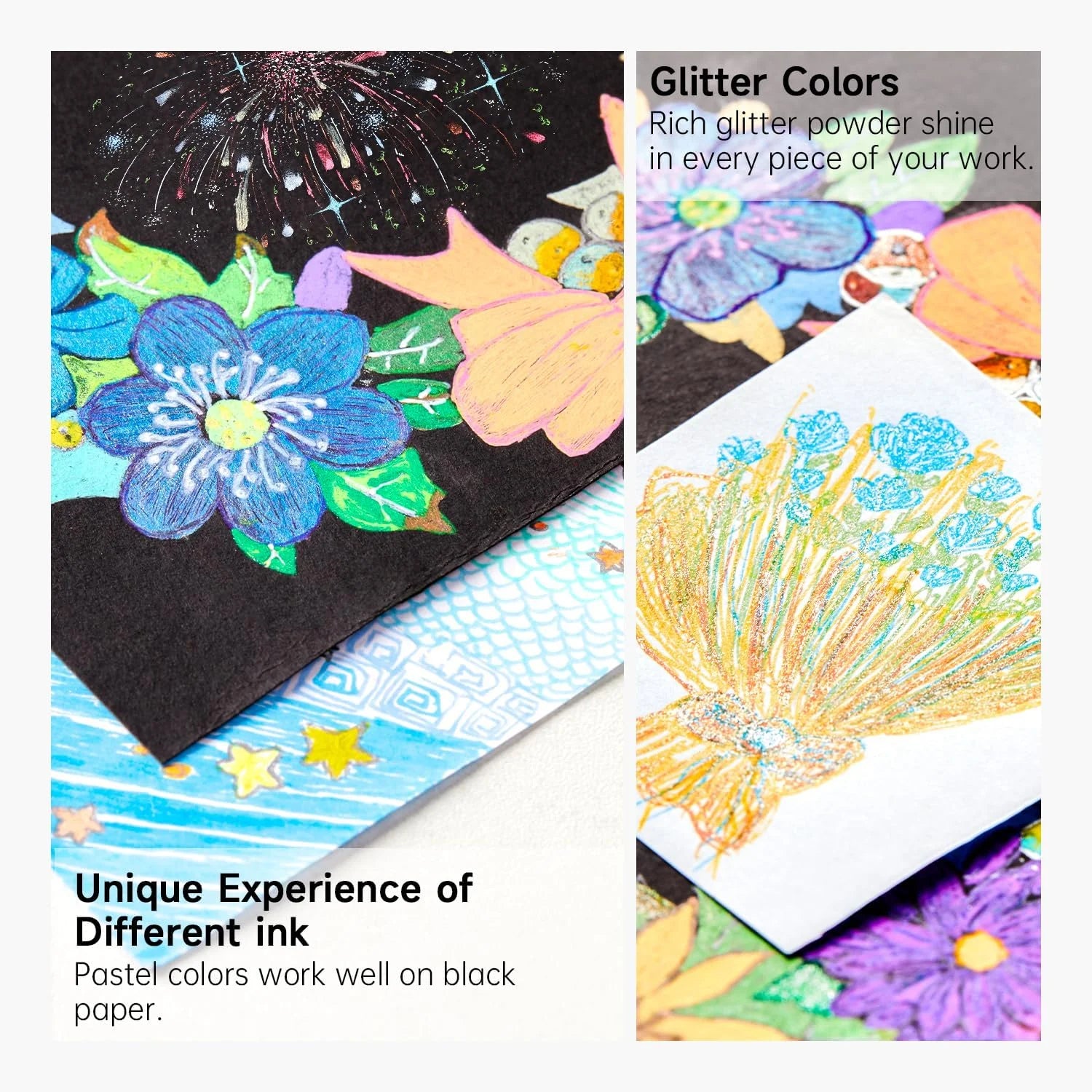 120 Pack Set 60 Colored Gel Pen with 60 Refills