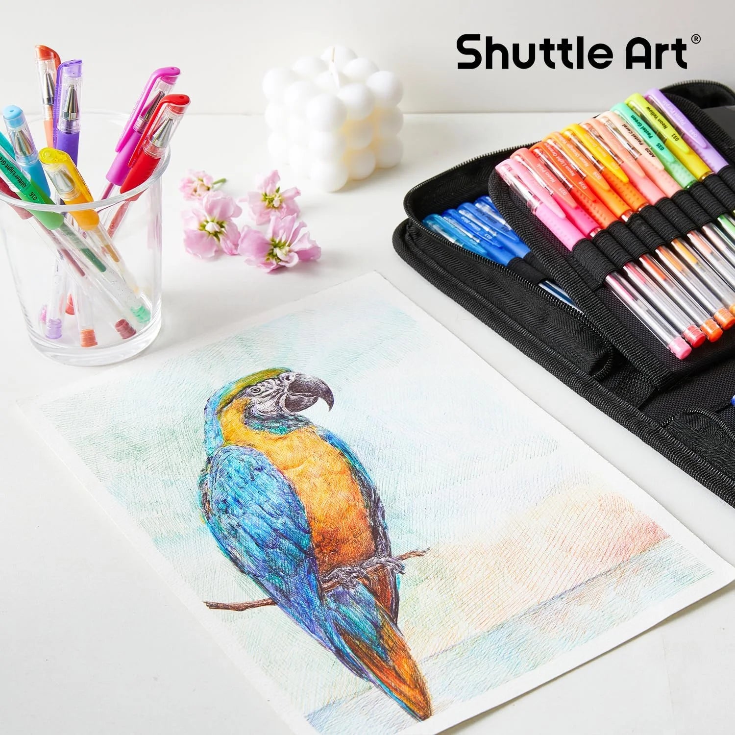 120 Pack Set 60 Colored Gel Pen with 60 Refills