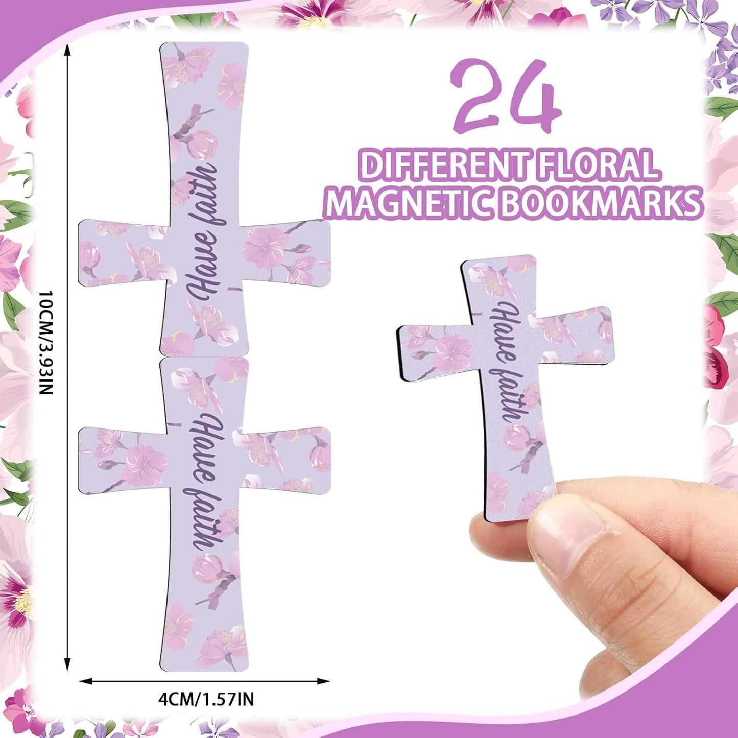 48 Pcs Cross Christian Bookmarks Magnetic Bible Verse Bookmarks Christian Gift R