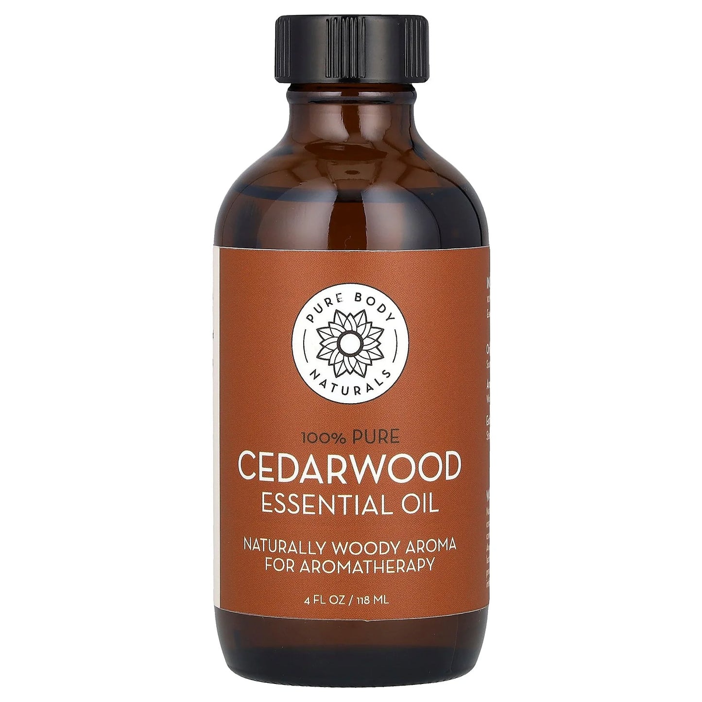 100% Pure Essential Oil, Cedarwood, 4 Fl Oz (118 Ml)