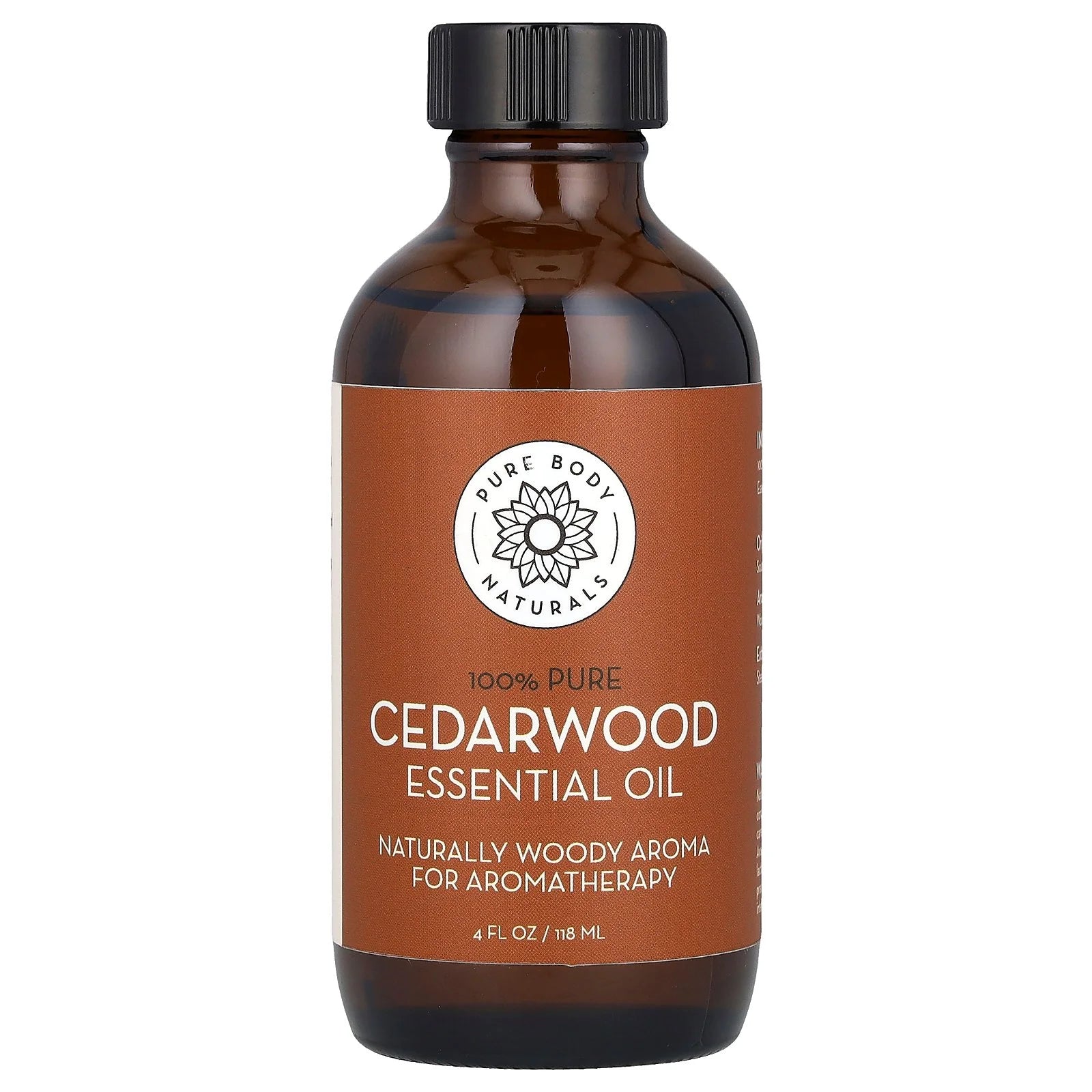 100% Pure Essential Oil, Cedarwood, 4 Fl Oz (118 Ml)