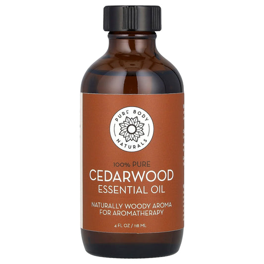 100% Pure Essential Oil, Cedarwood, 4 Fl Oz (118 Ml)