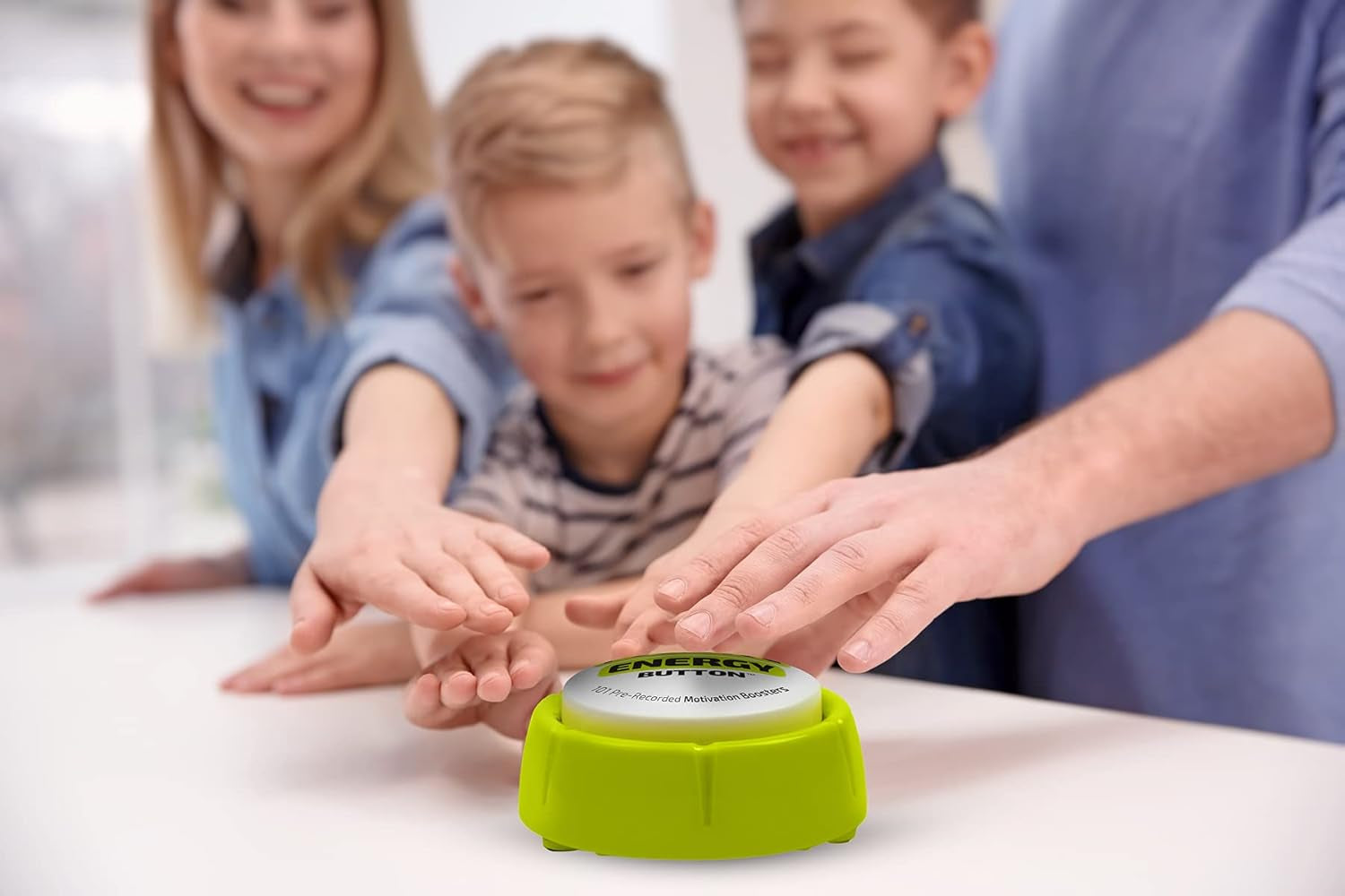 Positive Energy Sound Button | Fully Loaded | 101 Pre-Recorded Motivation Boosters | Positive Thinking Easy | Fun Novelty Gag Inspirational Gift | Cool Desk Decor Gadget