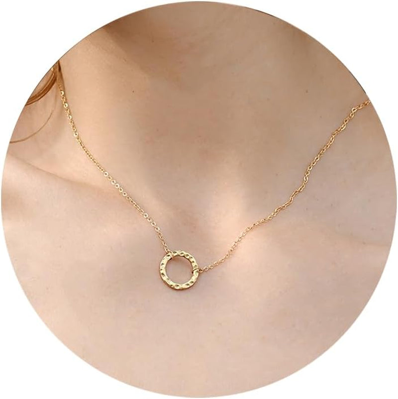 Layered Necklaces for Women - 14K Dainty Gold Plated Layering Chokers Necklaces Set Multilayer Delicate Necklace Trendy Adjustable Long Layered Necklaces for Women