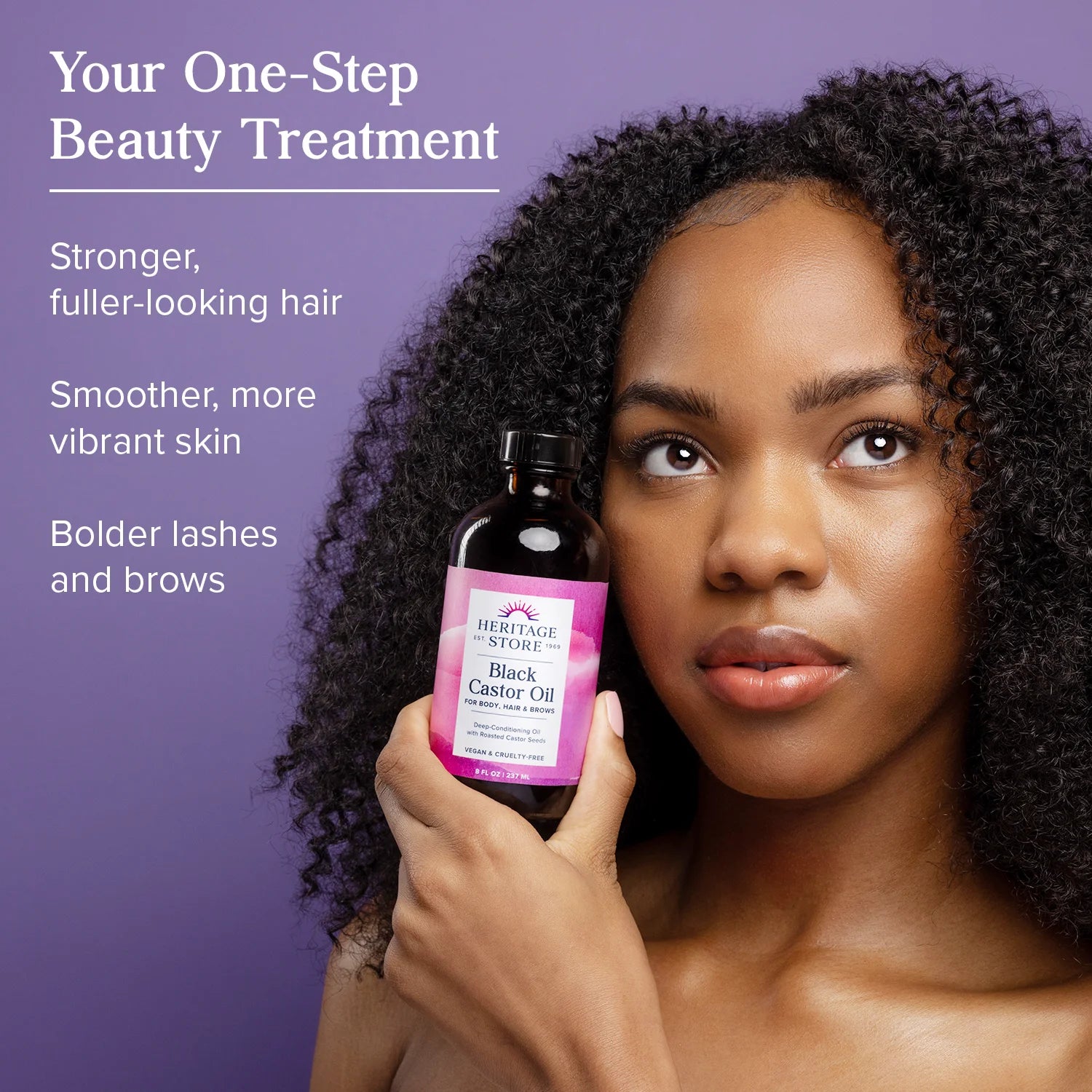 Black Castor Oil Nourishing Hair Treatment - Deep Hydration for Hair Care, Skin Care, Lashes and Brows - Great for Locs and Natural Hair, Traditionally Roasted, Vegan, Hexane Free, 8Oz