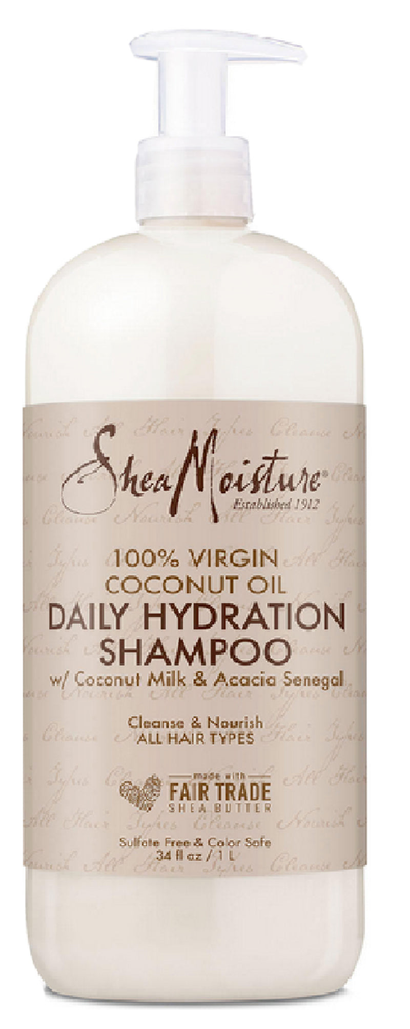 Shea Moisture 100% Virgin Coconut Oil Daily Hydration Shampoo & Conditioner 34Oz