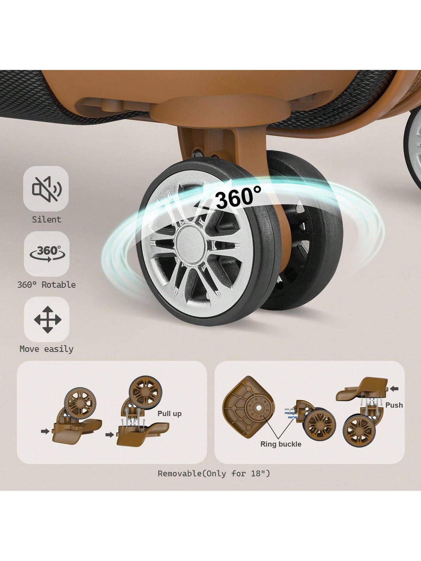 Joyway Melalenia Luggage Sets 7 Piece Suitcase Set, Hard Shell Carry on Luggage Travel Suitcases with Spinner Wheels and TSA Lock, Lightweight Luggage Set for Women