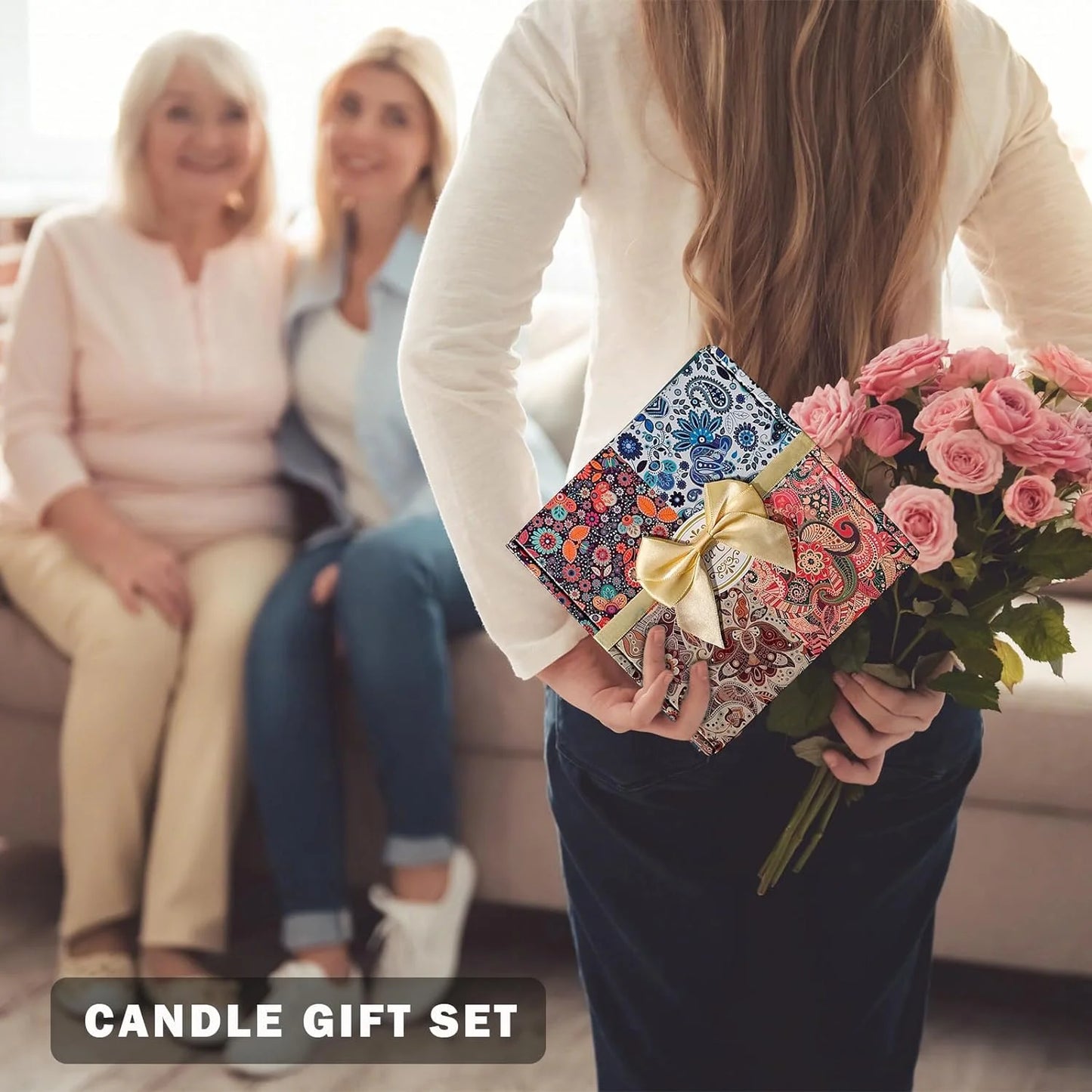 4-PACK Scented Candles Gift Set Aromatherapy Soy Candles Natural Soy 4.4 Oz Strongly Fragrance Stress Relief for Halloween,Christmas,Mother'S Day,Valentine'S Gift,Wedding,Party,Anniversary