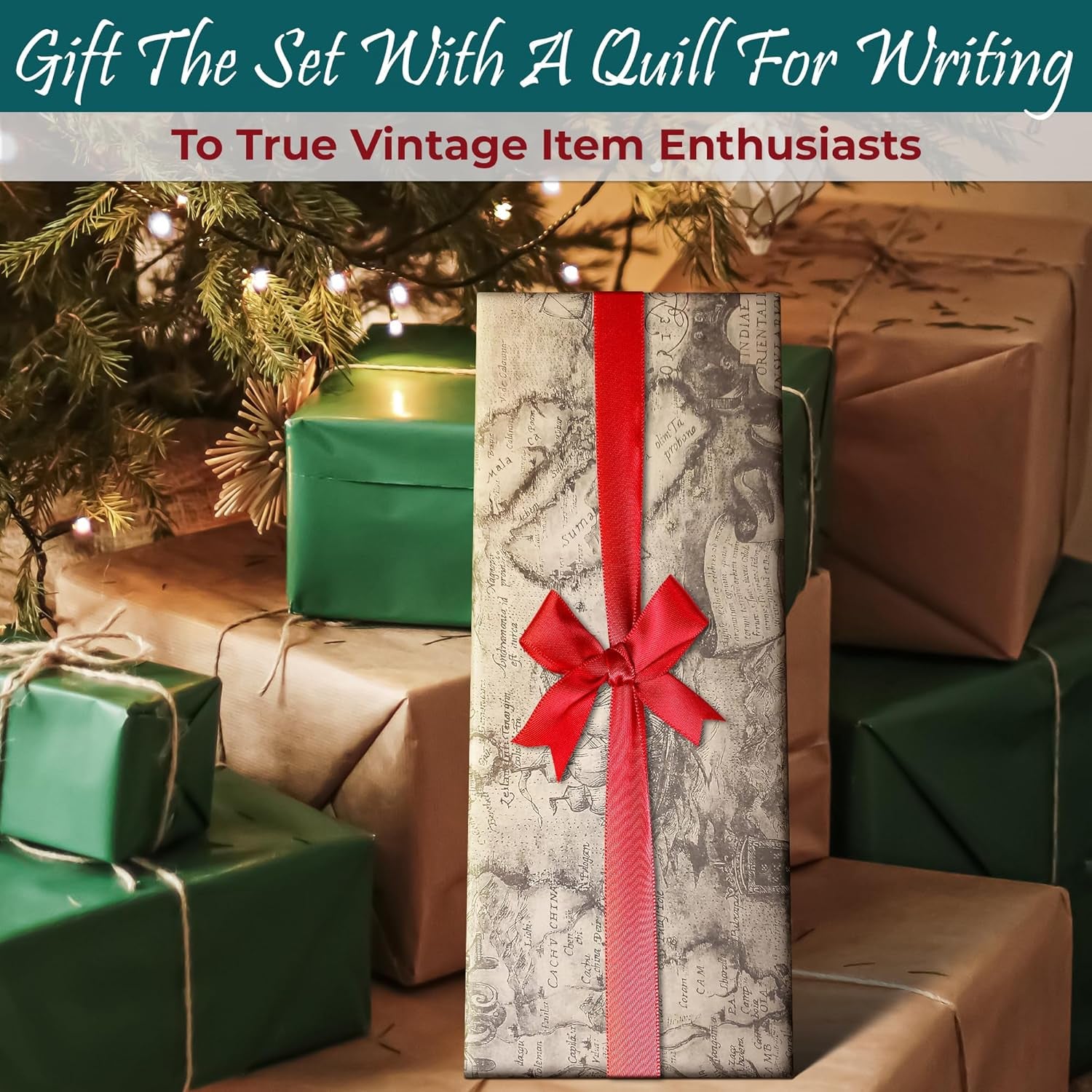 Feather Quill Pen and Ink Set - Calligraphy Dip Pen Antique Feather Pen Set