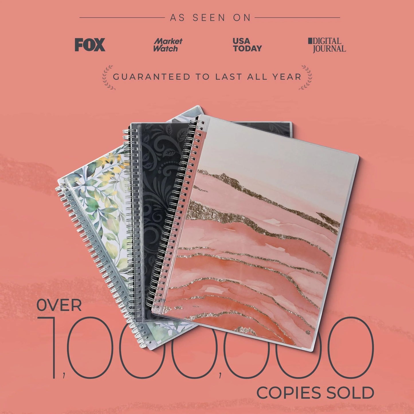 Aesthetic Planner Academic Year July 2024 June 2025 8.5X11 Inch Marble Pink