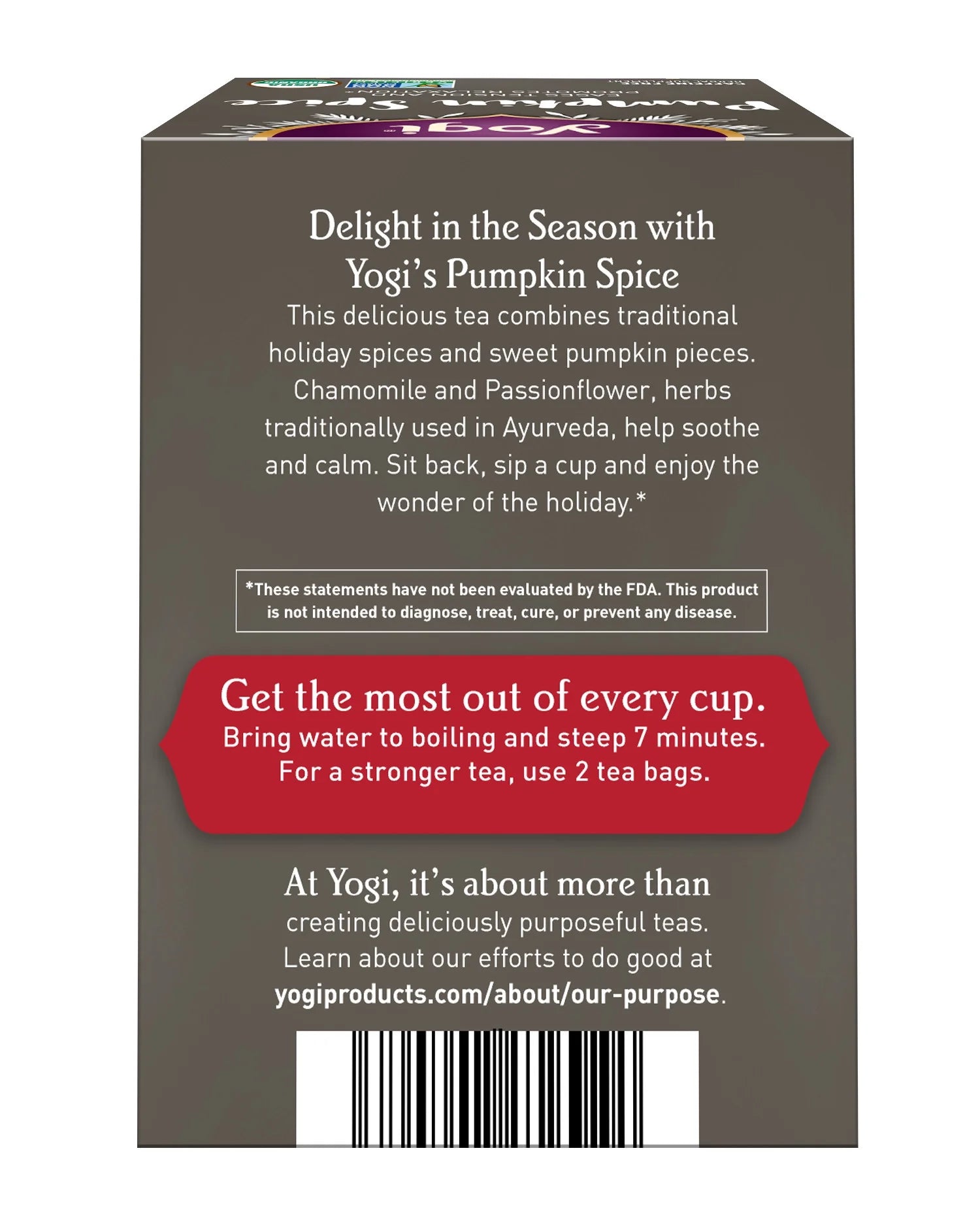Pumpkin Spice, Caffeine Free Herbal Tea Bags, 16 Count