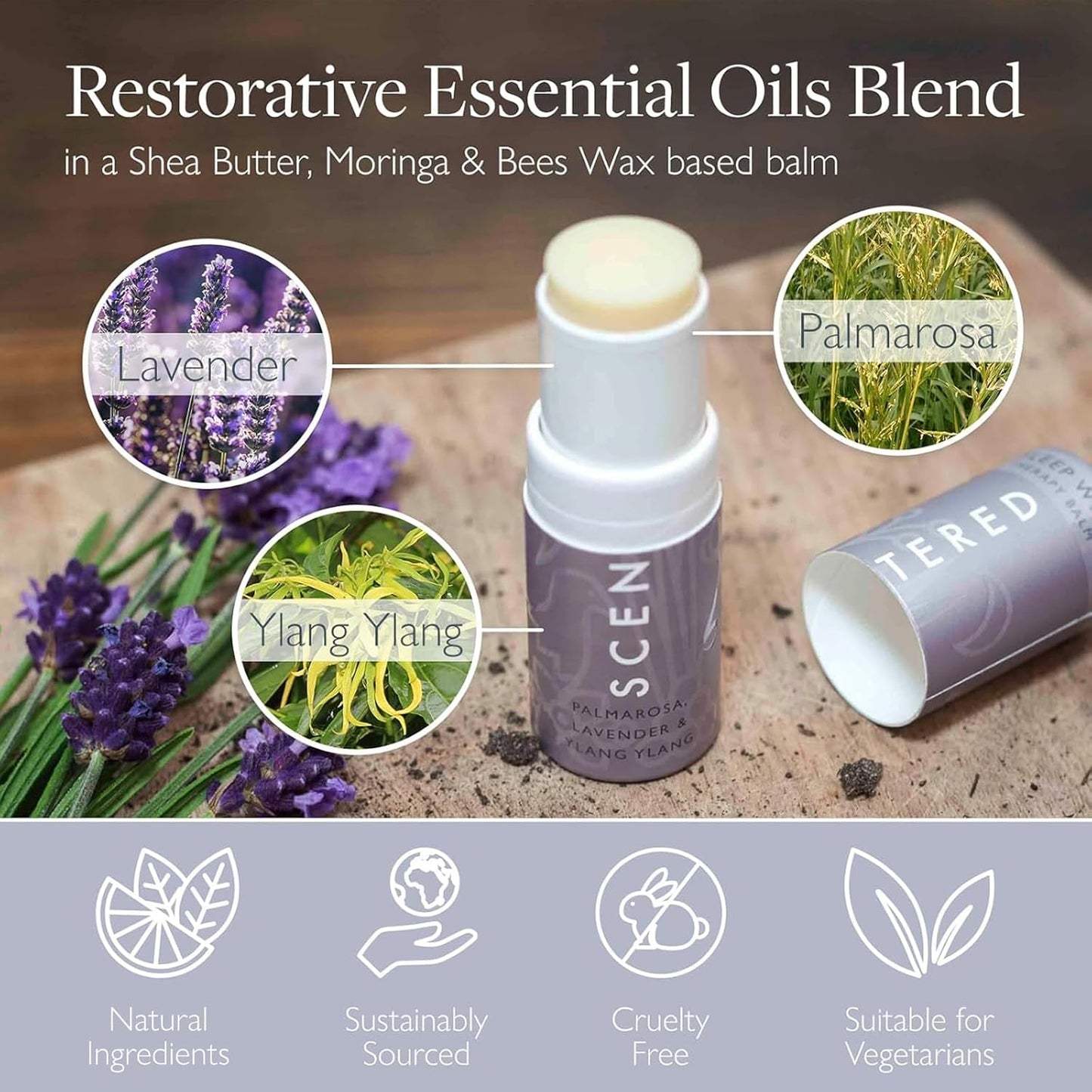 Sleep Well Balm – Aromatherapy Sleepstick with Lavender & Chamomile – Natural Sleep Aid Essential Oil Roll on – Relaxation Gifts for Women to Help Sleeping