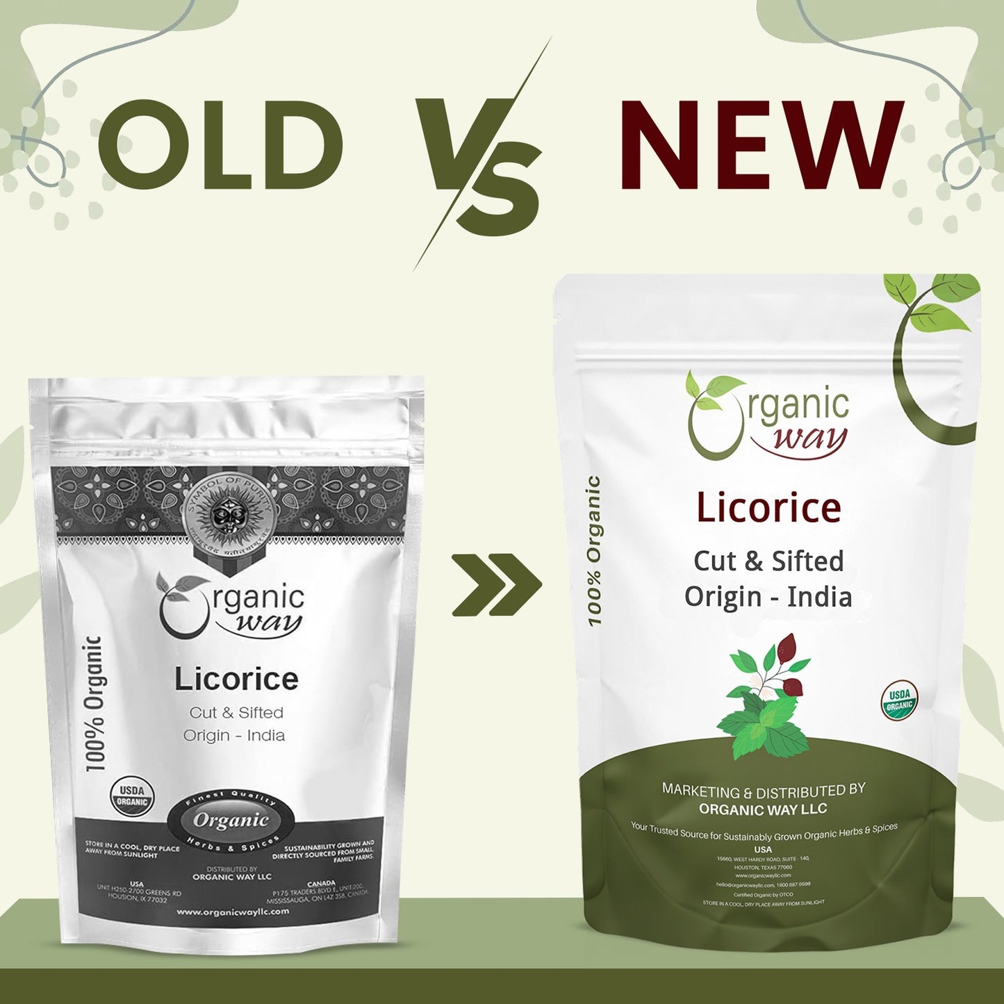 Organic Way Licorice Root Cut & Sifted - Organic, Kosher & USDA Certified